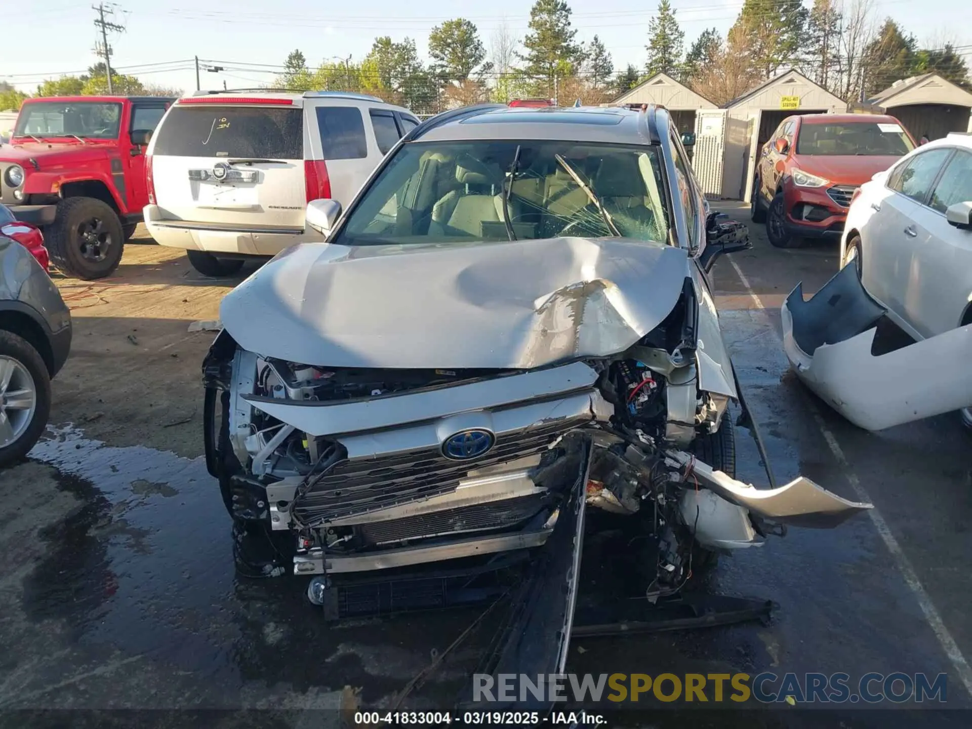 12 fotografías del automóvil dañado 2T3DWRFV1KW022420 TOYOTA RAV4 HYBRID 2019