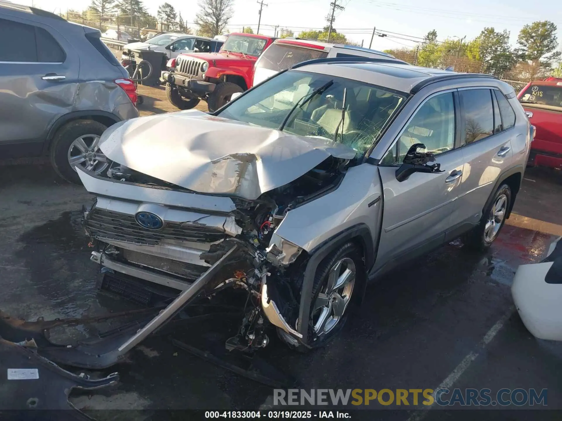 2 fotografías del automóvil dañado 2T3DWRFV1KW022420 TOYOTA RAV4 HYBRID 2019