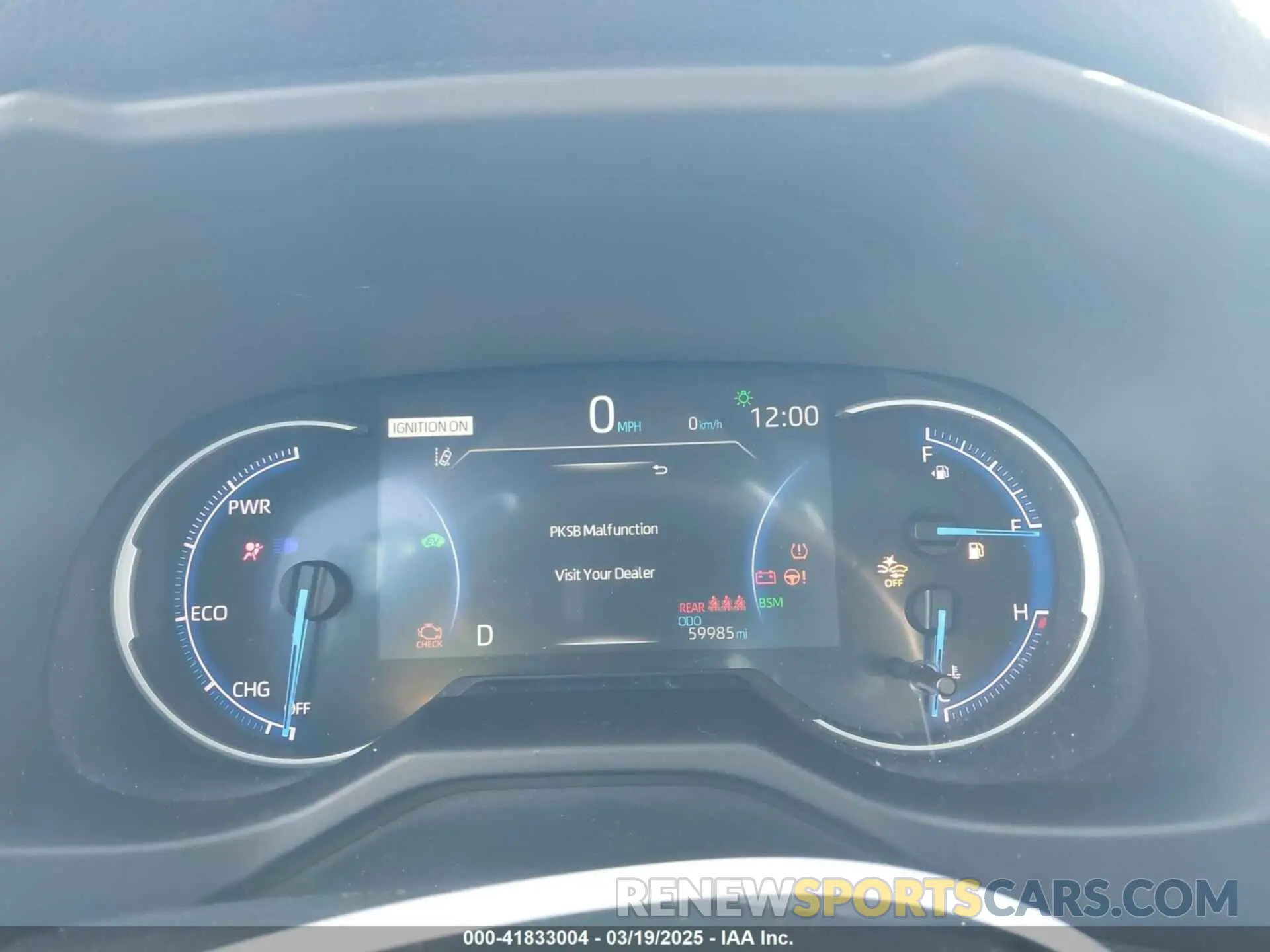 7 fotografías del automóvil dañado 2T3DWRFV1KW022420 TOYOTA RAV4 HYBRID 2019