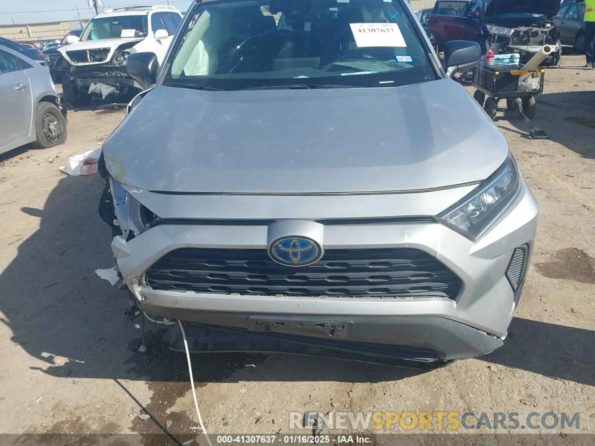 6 fotografías del automóvil dañado 2T3LWRFV2KW029517 TOYOTA RAV4 HYBRID 2019