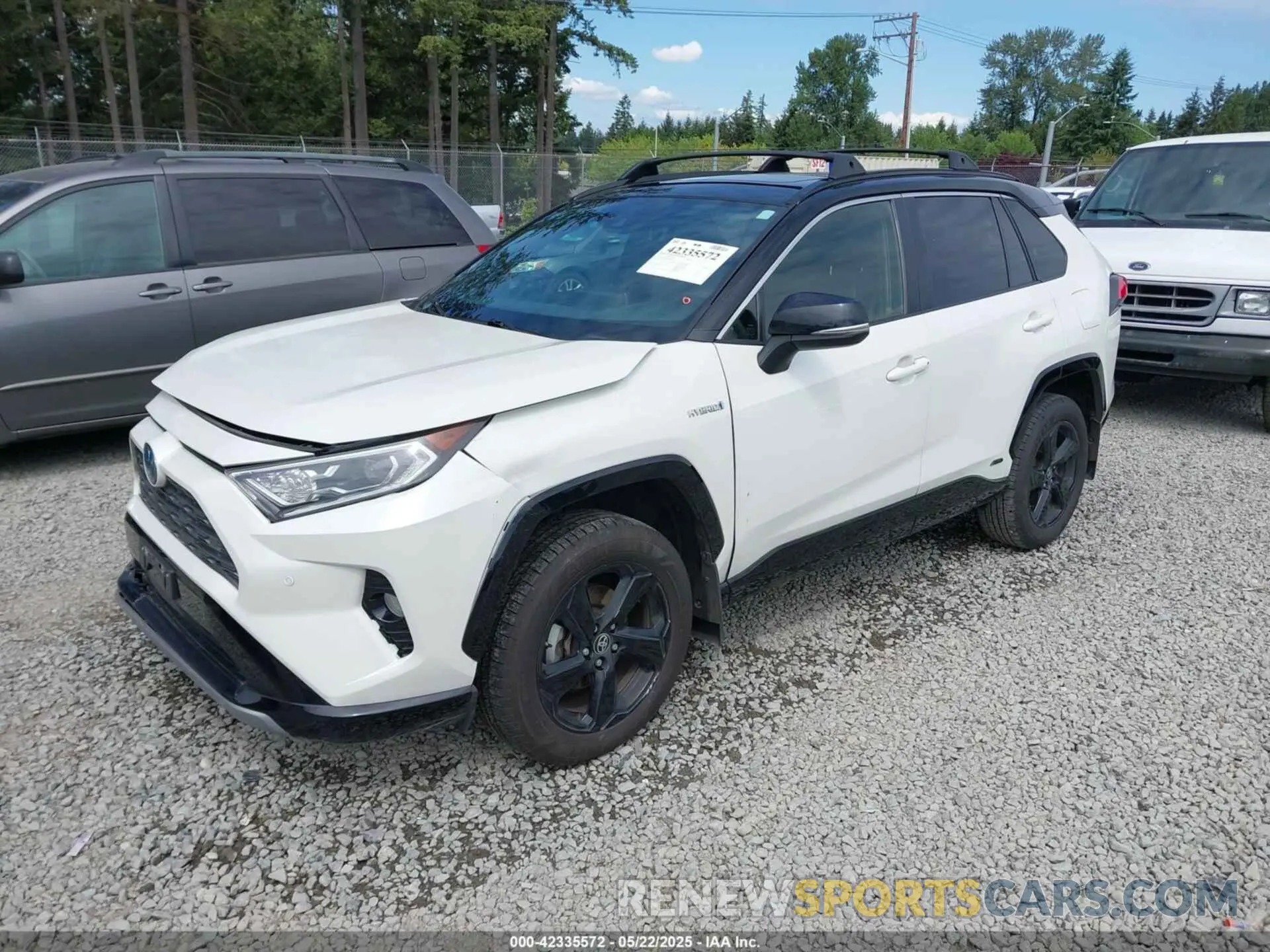 2 fotografías del automóvil dañado JTMEWRFV0KJ026624 TOYOTA RAV4 HYBRID 2019