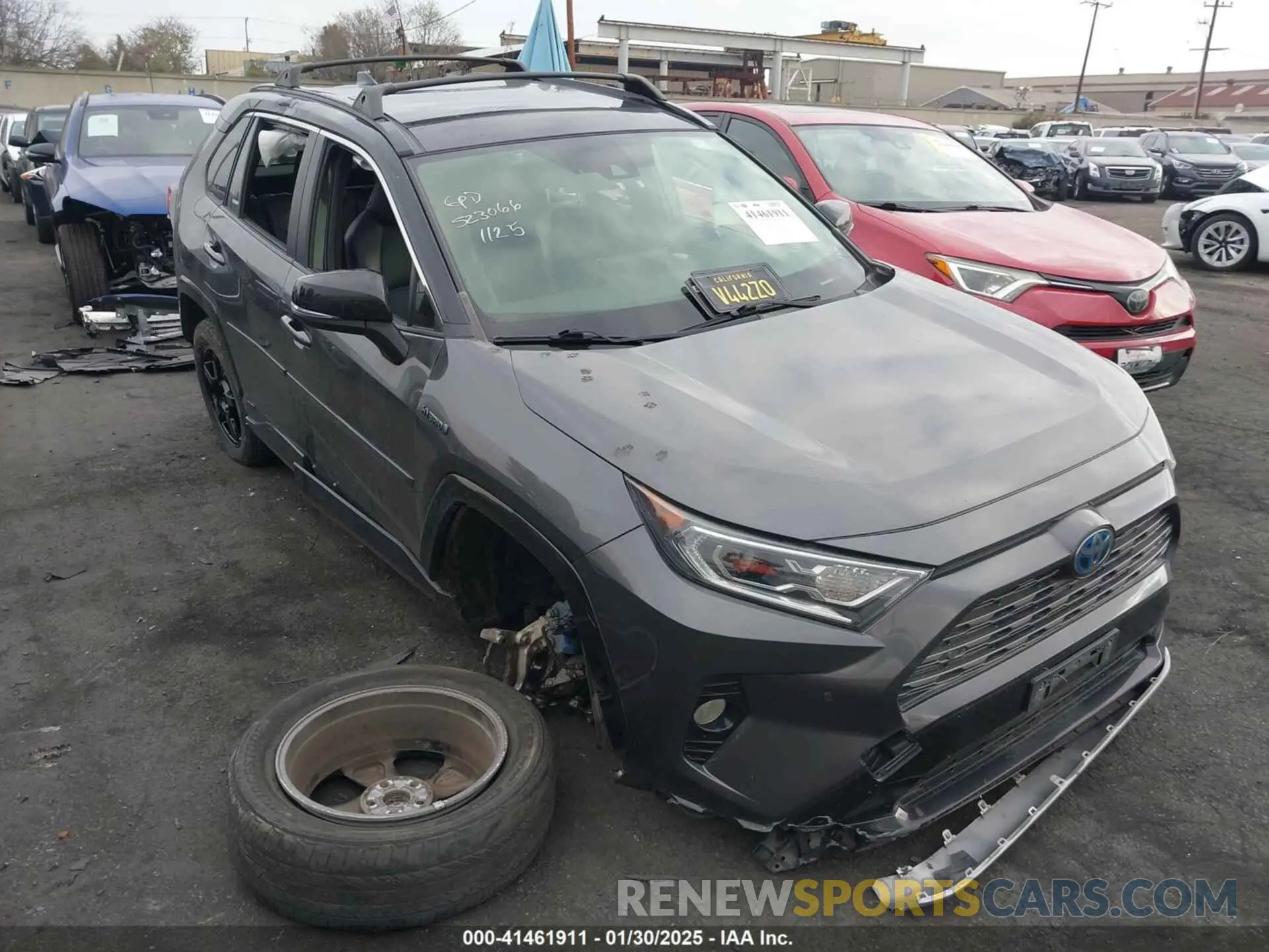 1 fotografías del automóvil dañado JTMEWRFV1KJ023537 TOYOTA RAV4 HYBRID 2019