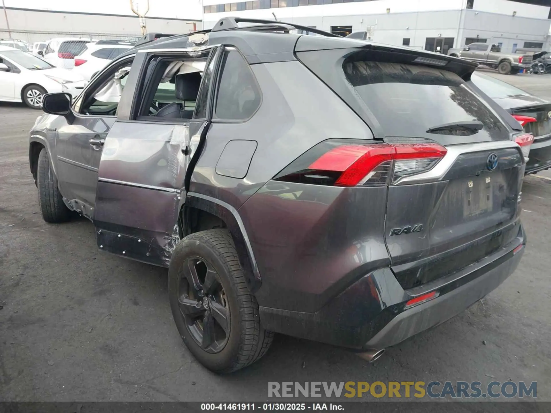 3 fotografías del automóvil dañado JTMEWRFV1KJ023537 TOYOTA RAV4 HYBRID 2019