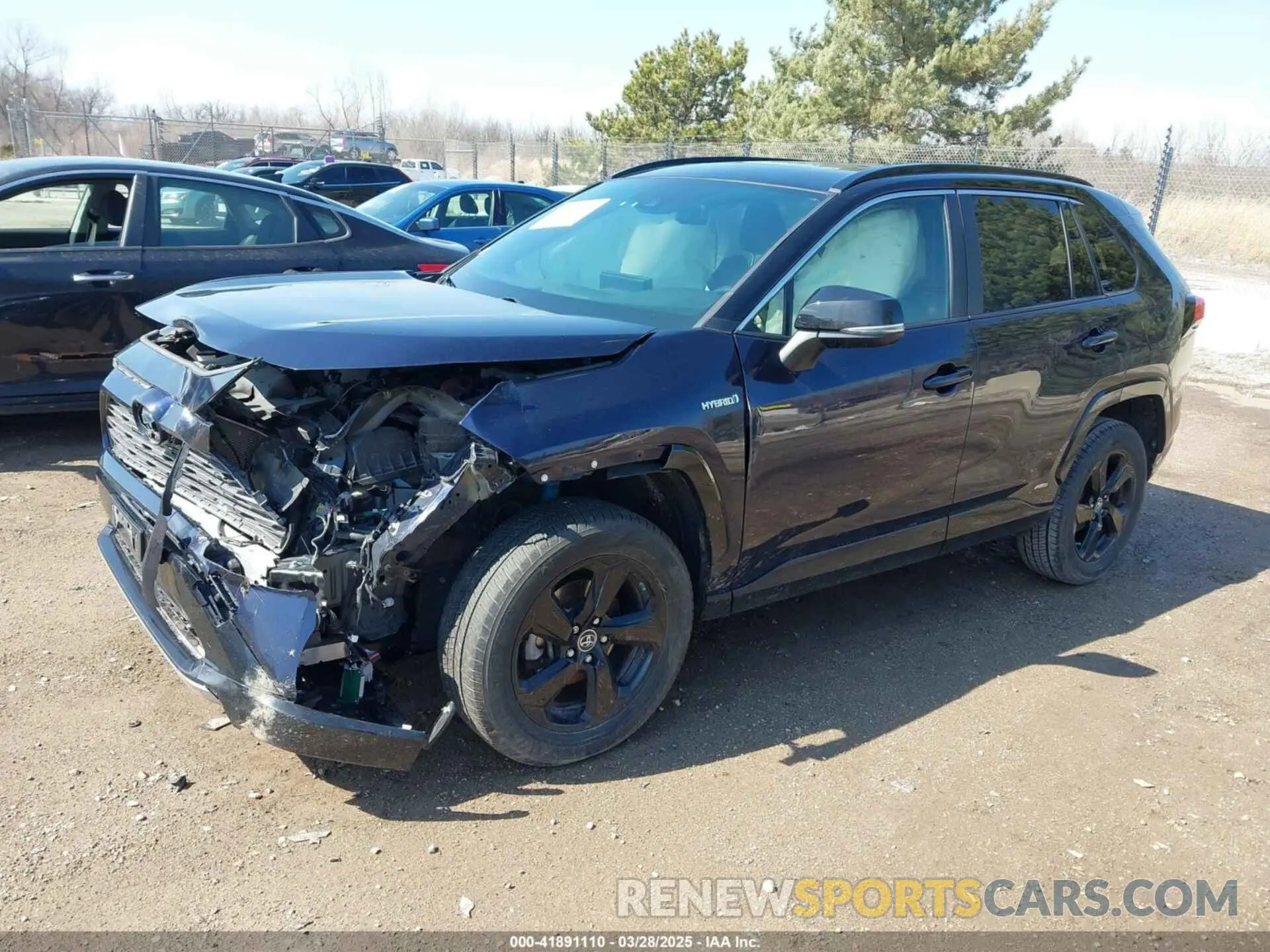 2 fotografías del automóvil dañado JTMEWRFV4KD508494 TOYOTA RAV4 HYBRID 2019