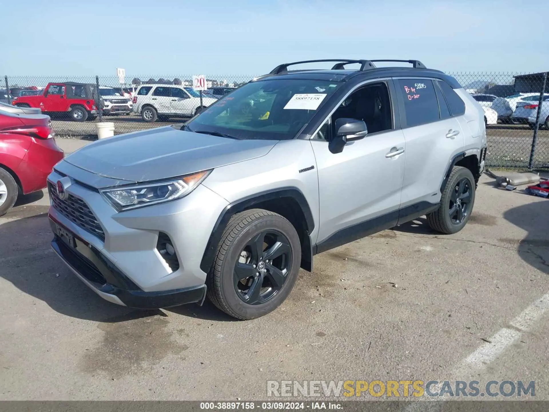 2 fotografías del automóvil dañado JTMEWRFV5KJ026912 TOYOTA RAV4 HYBRID 2019