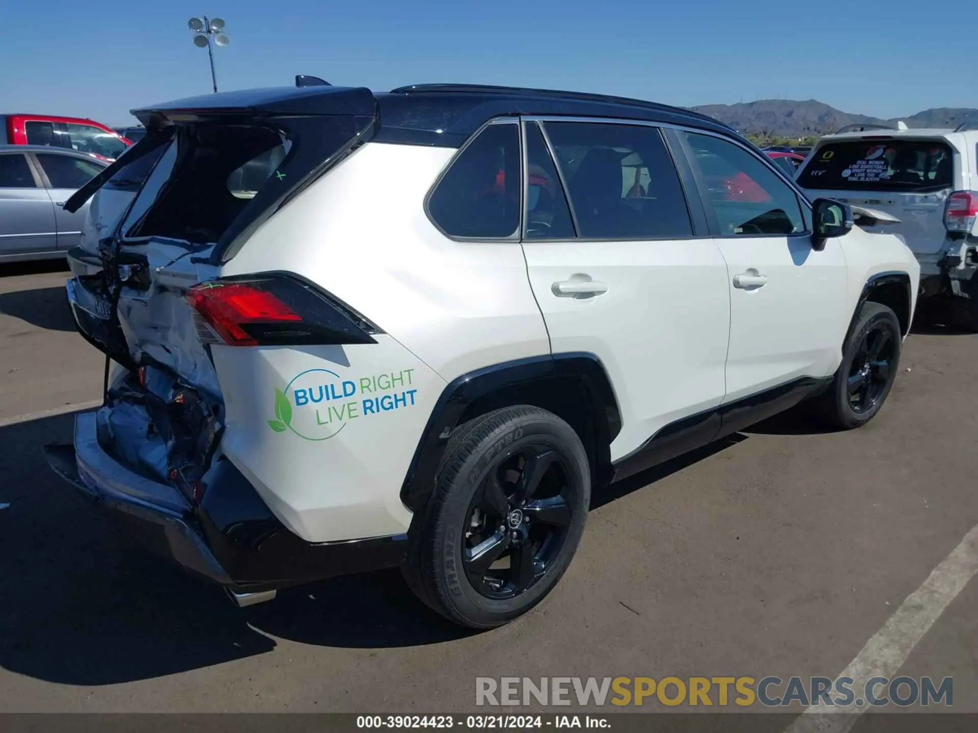 4 fotografías del automóvil dañado JTMEWRFV7KD506285 TOYOTA RAV4 HYBRID 2019