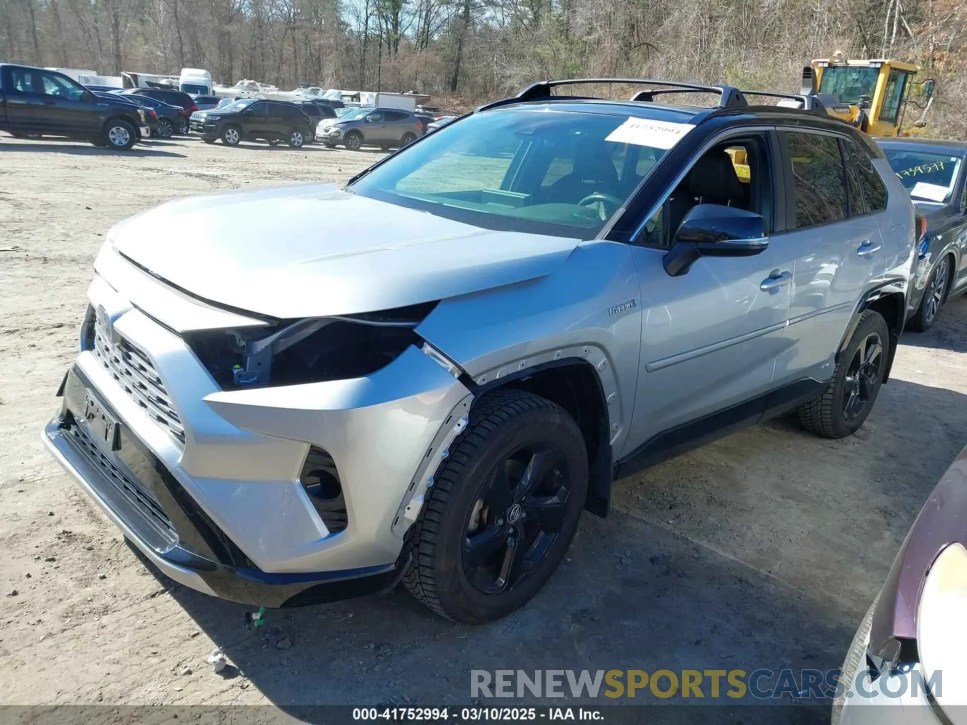 2 fotografías del automóvil dañado JTMEWRFV8KJ018352 TOYOTA RAV4 HYBRID 2019