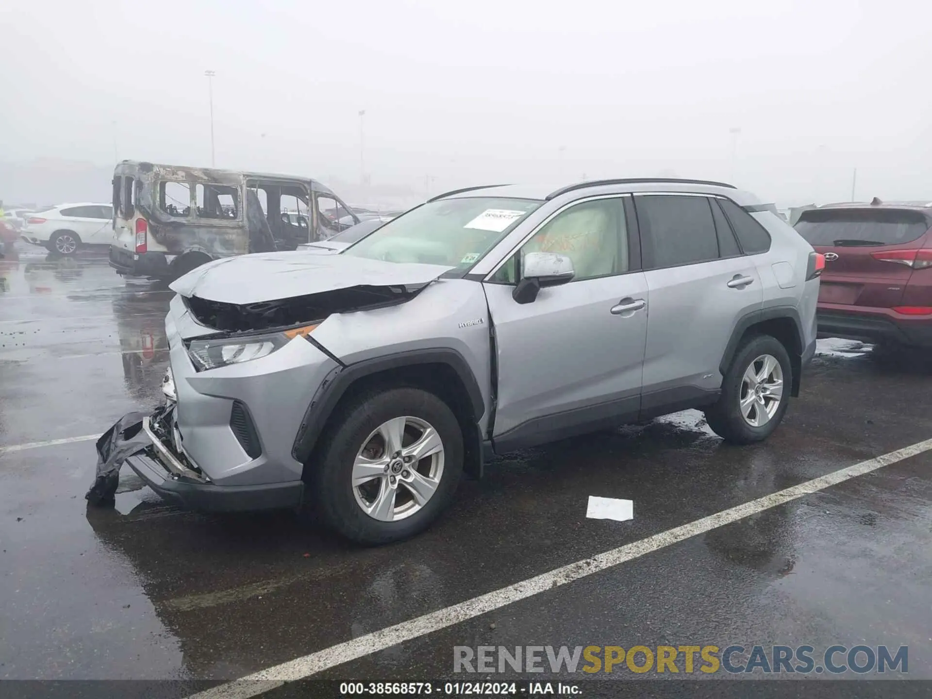 2 fotografías del automóvil dañado JTMMWRFV6KD026024 TOYOTA RAV4 HYBRID 2019