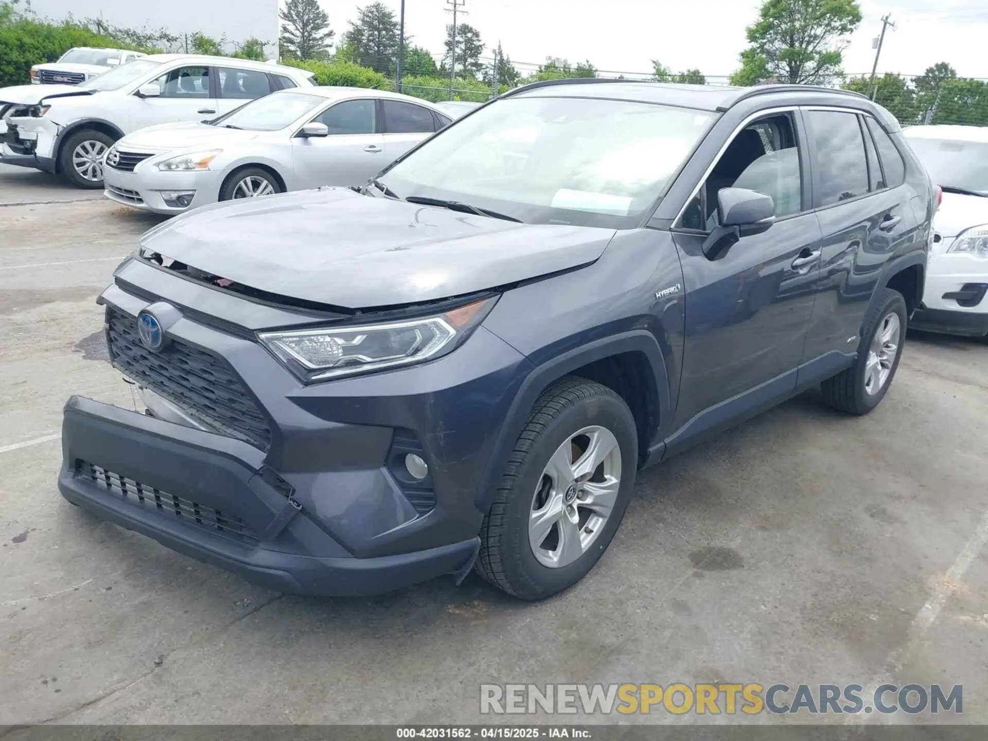 2 fotografías del automóvil dañado JTMRWRFV0KD505268 TOYOTA RAV4 HYBRID 2019