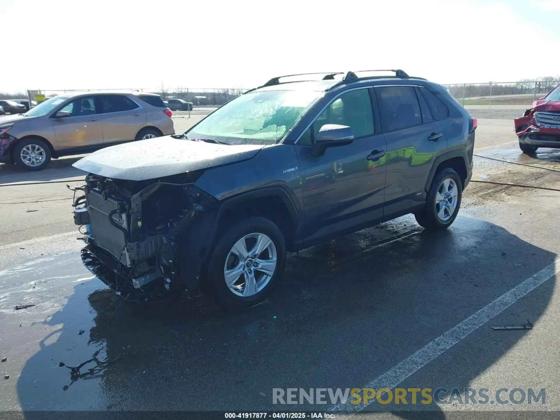 2 fotografías del automóvil dañado JTMRWRFV1KD009105 TOYOTA RAV4 HYBRID 2019