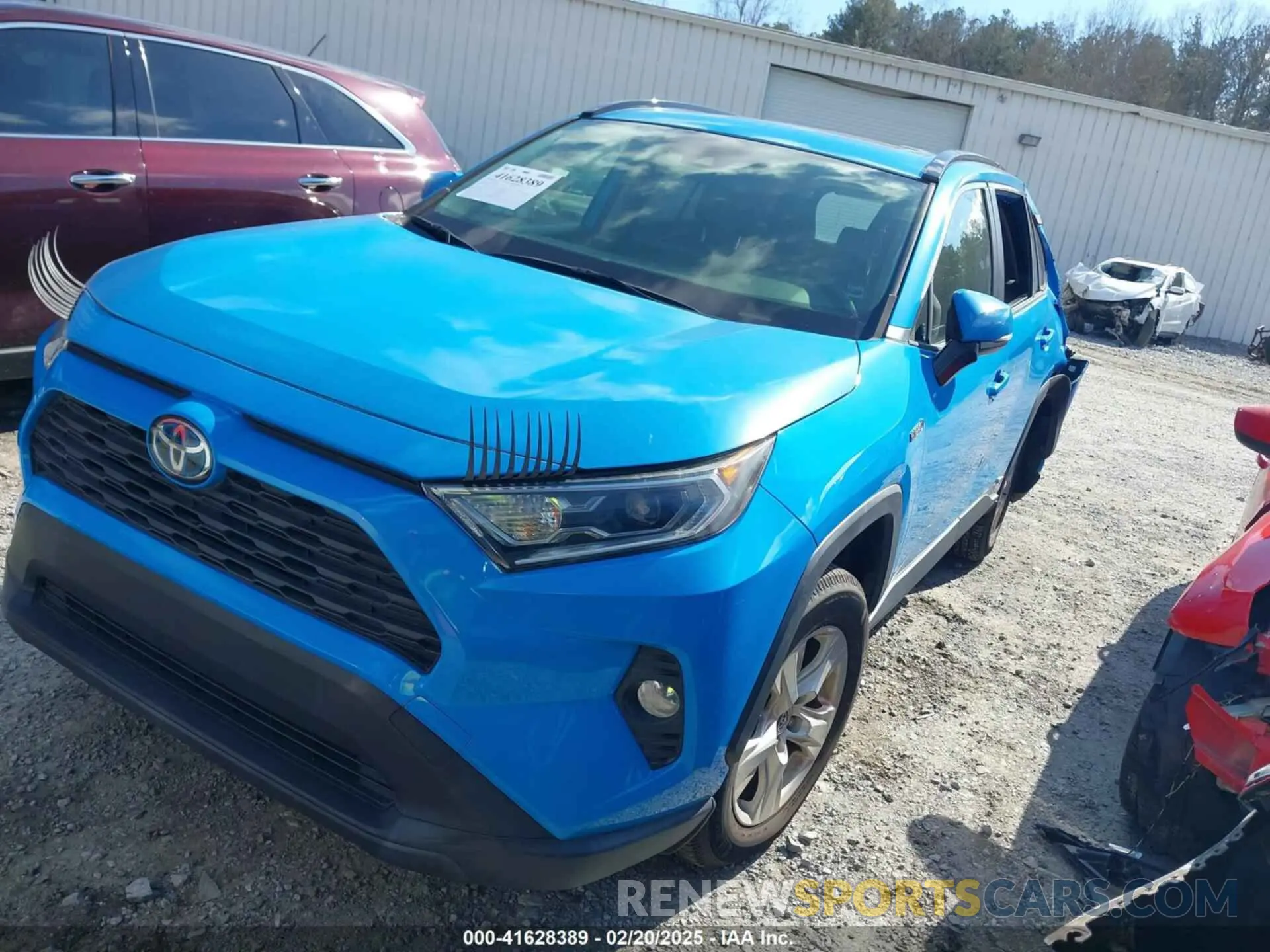 2 fotografías del automóvil dañado JTMRWRFV1KD501083 TOYOTA RAV4 HYBRID 2019