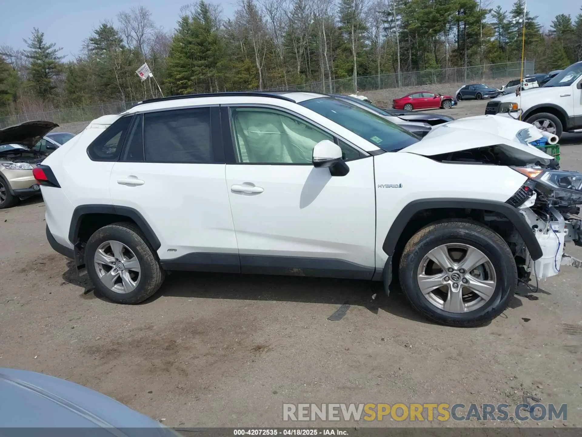 14 fotografías del automóvil dañado JTMRWRFV2KD022588 TOYOTA RAV4 HYBRID 2019