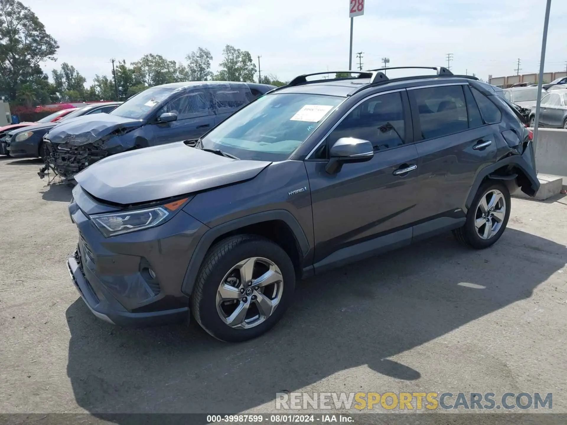 2 fotografías del automóvil dañado 2T3DWRFV1LW059324 TOYOTA RAV4 HYBRID 2020