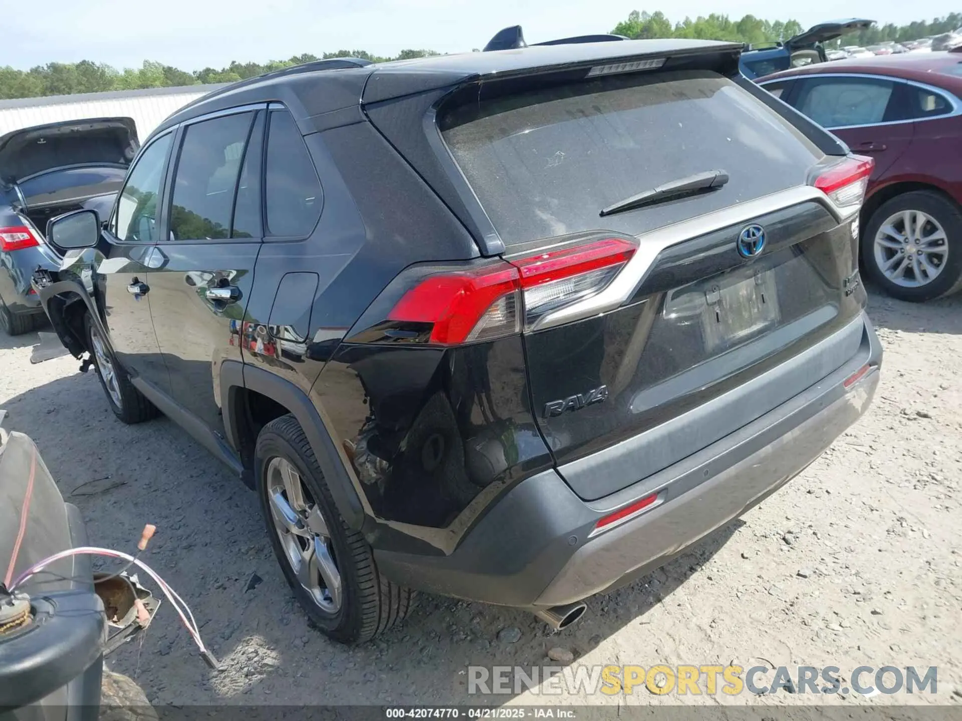 3 fotografías del automóvil dañado 2T3DWRFV6LW071727 TOYOTA RAV4 HYBRID 2020