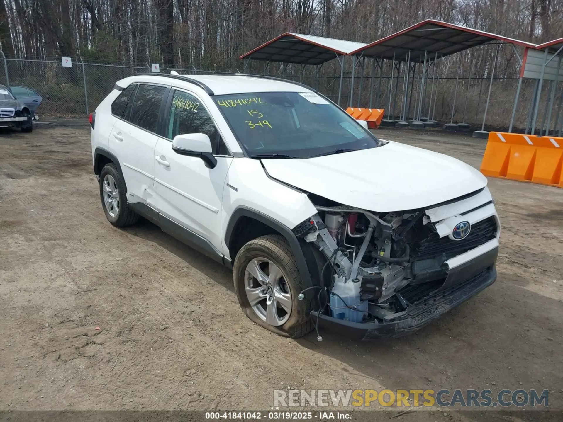 1 fotografías del automóvil dañado 2T3MWRFV7LW050403 TOYOTA RAV4 HYBRID 2020
