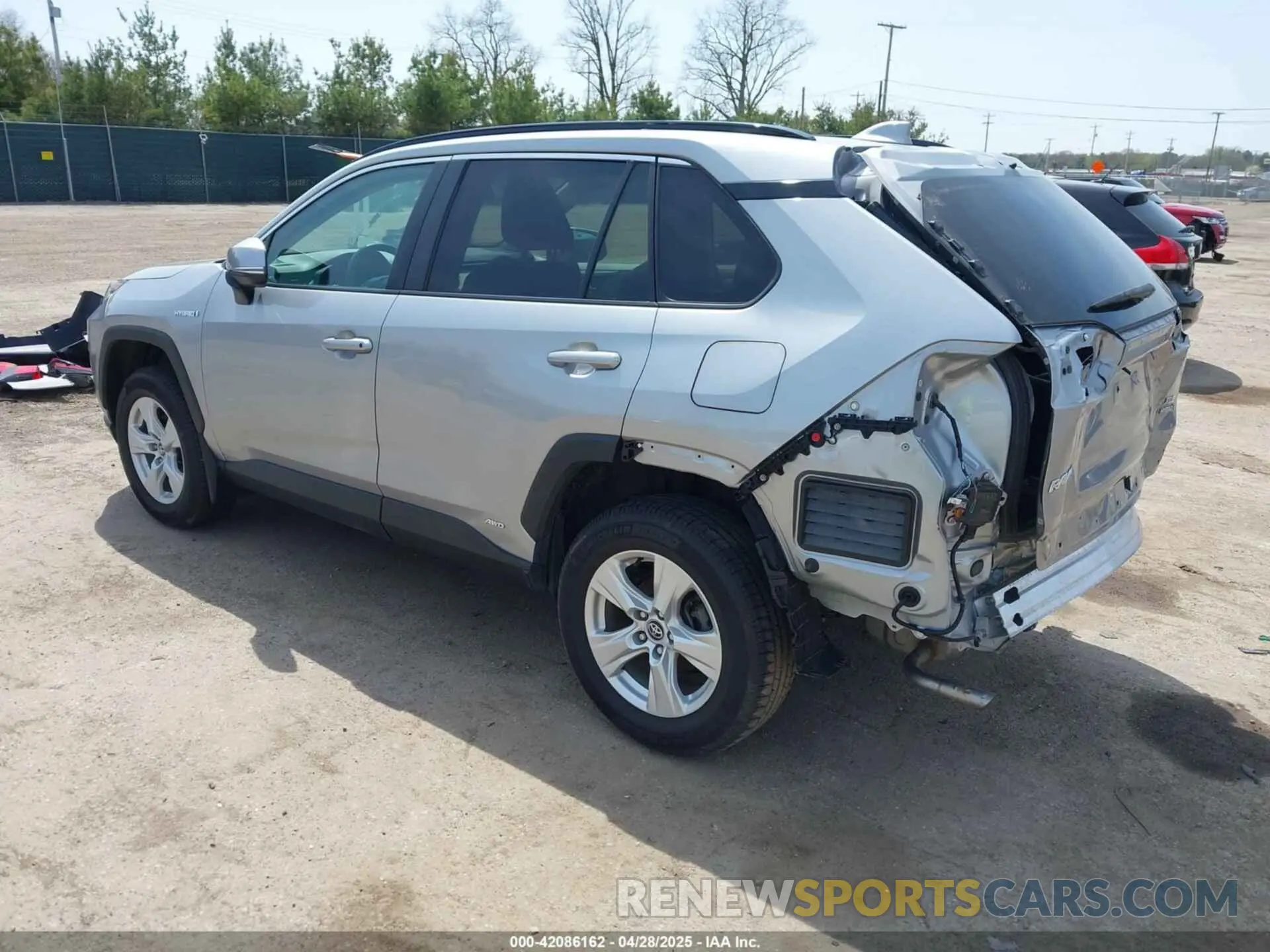 3 fotografías del automóvil dañado 2T3RWRFV1LW095424 TOYOTA RAV4 HYBRID 2020