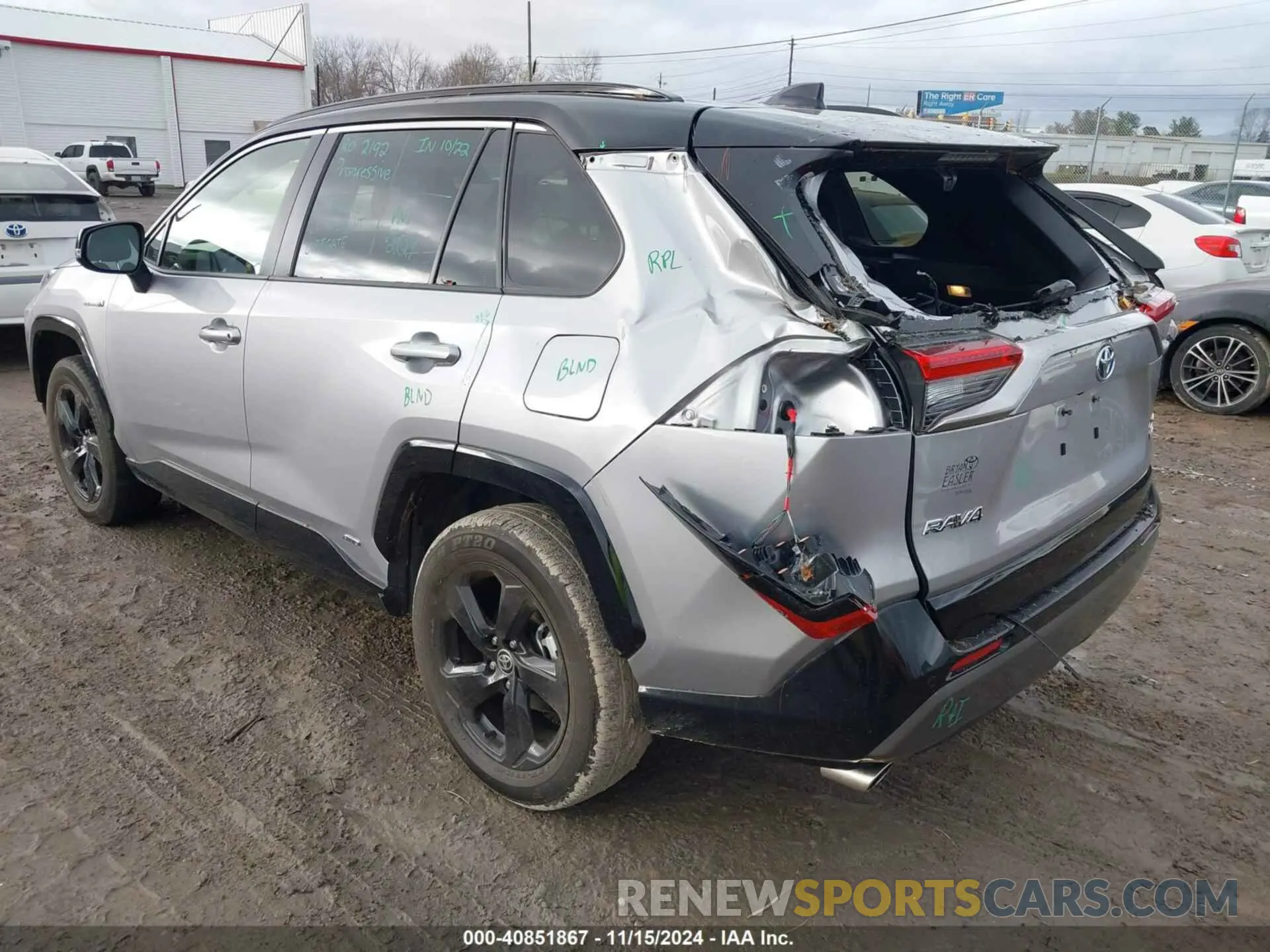 3 fotografías del automóvil dañado JTMEWRFV2LJ038369 TOYOTA RAV4 HYBRID 2020
