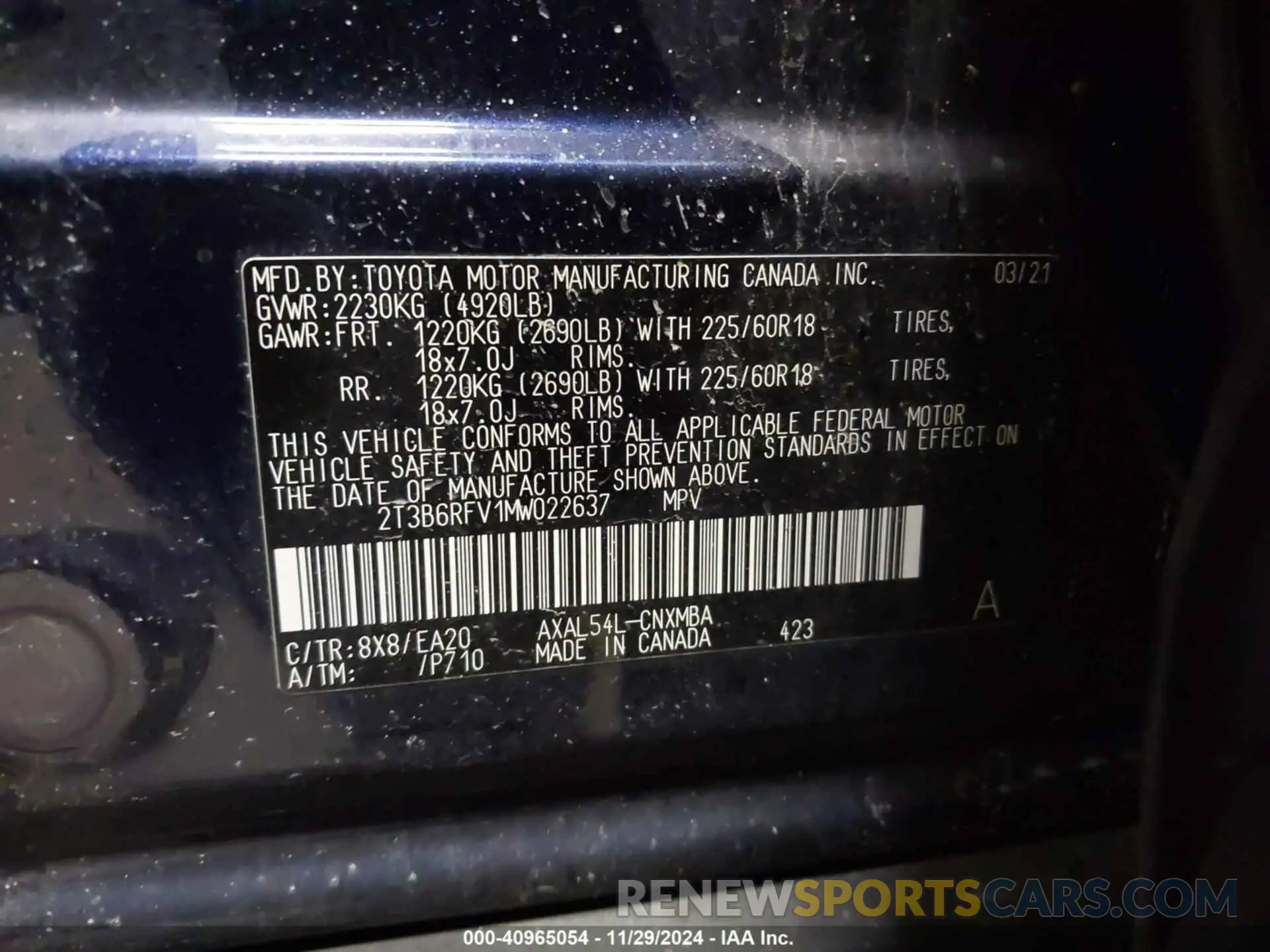 9 fotografías del automóvil dañado 2T3B6RFV1MW022637 TOYOTA RAV4 HYBRID 2021