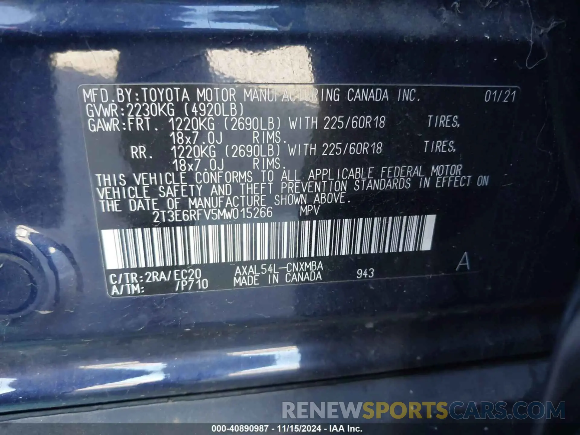 9 fotografías del automóvil dañado 2T3E6RFV5MW015266 TOYOTA RAV4 HYBRID 2021