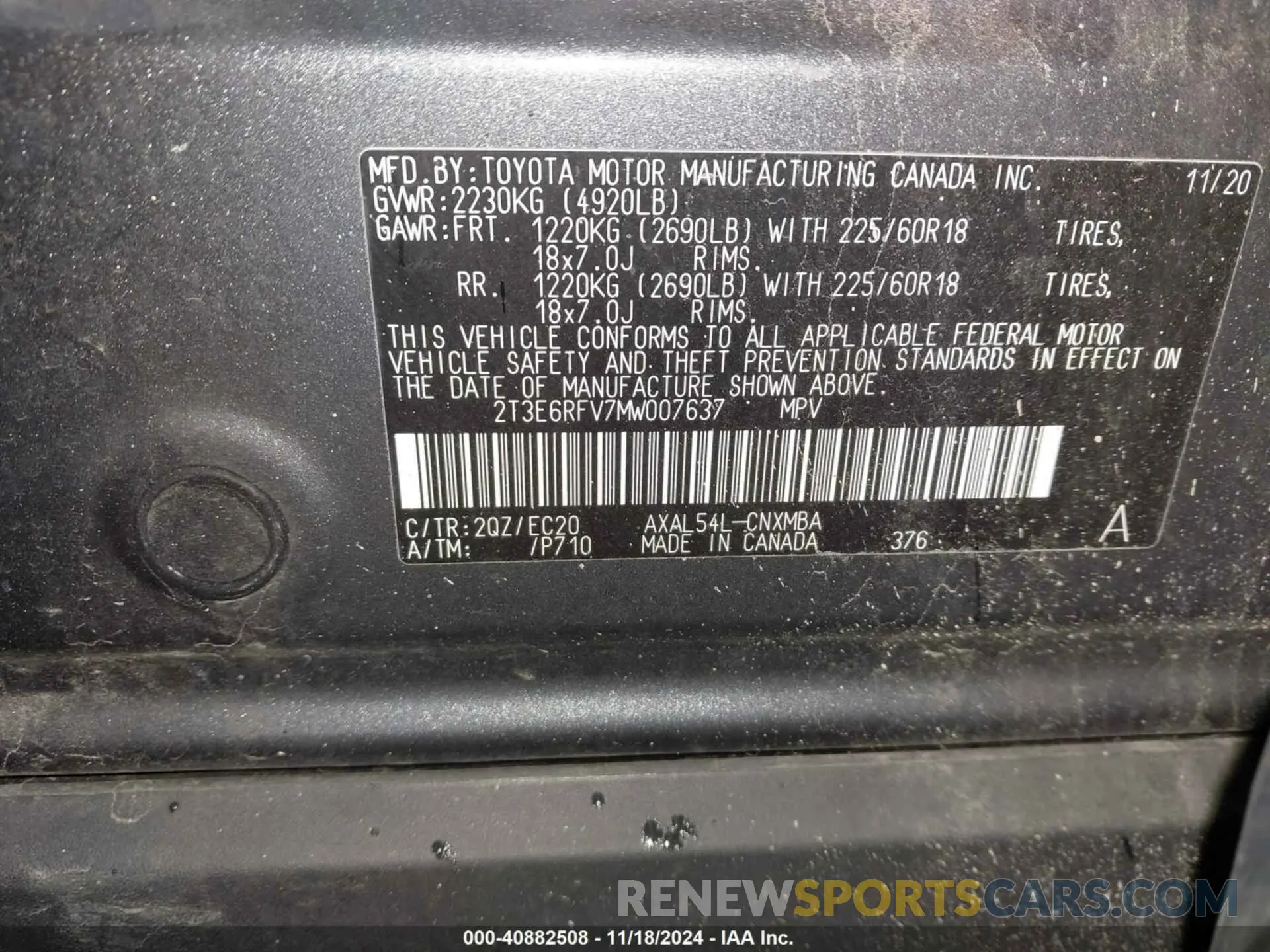 9 fotografías del automóvil dañado 2T3E6RFV7MW007637 TOYOTA RAV4 HYBRID 2021