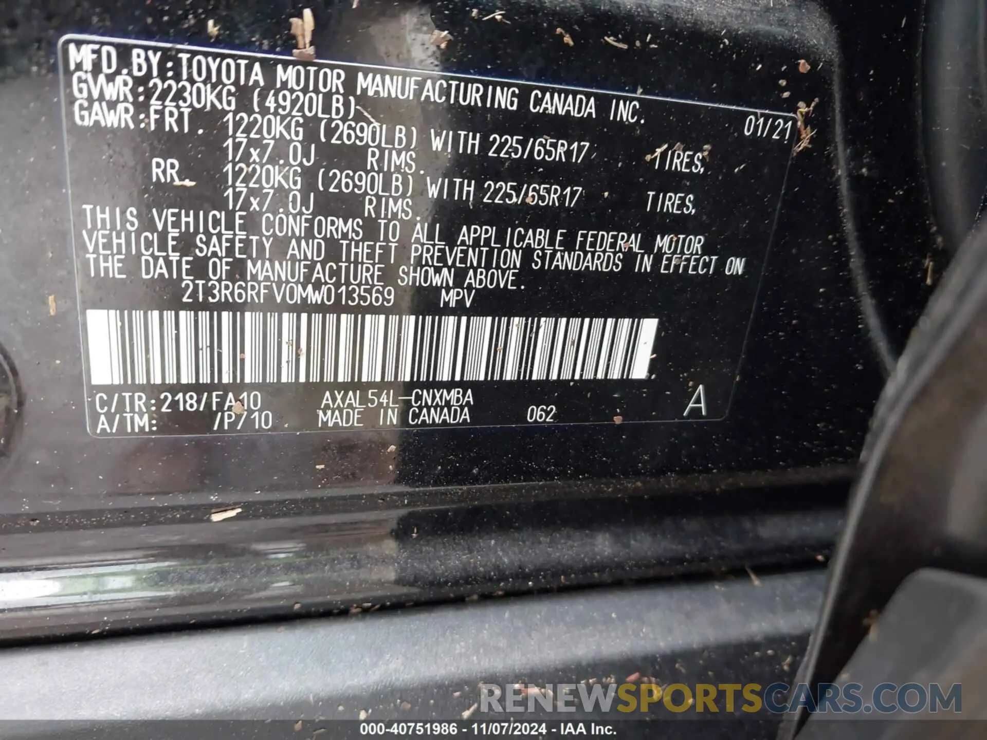 9 fotografías del automóvil dañado 2T3R6RFV0MW013569 TOYOTA RAV4 HYBRID 2021