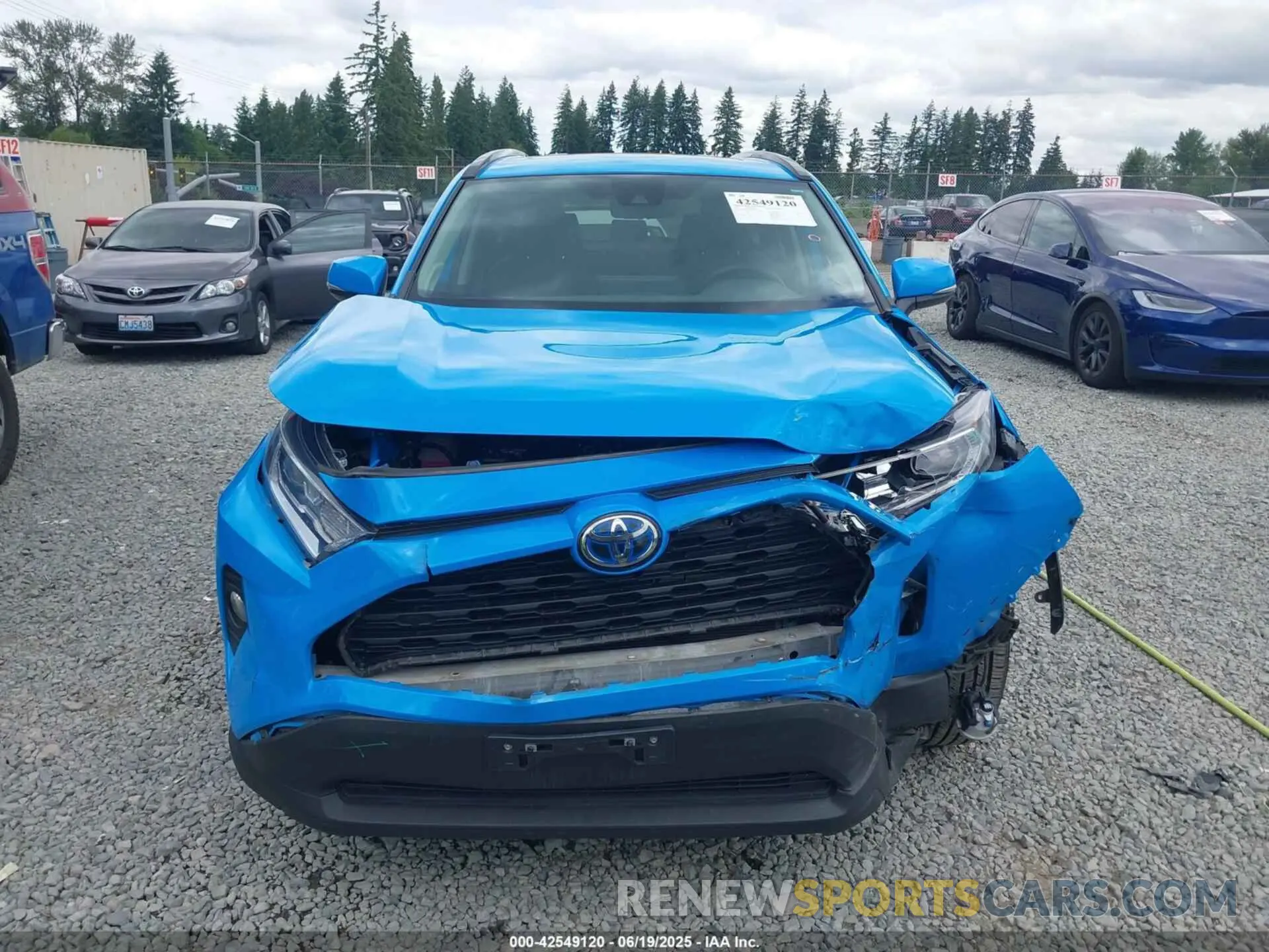 12 fotografías del automóvil dañado 4T3B6RFV6MU048392 TOYOTA RAV4 HYBRID 2021