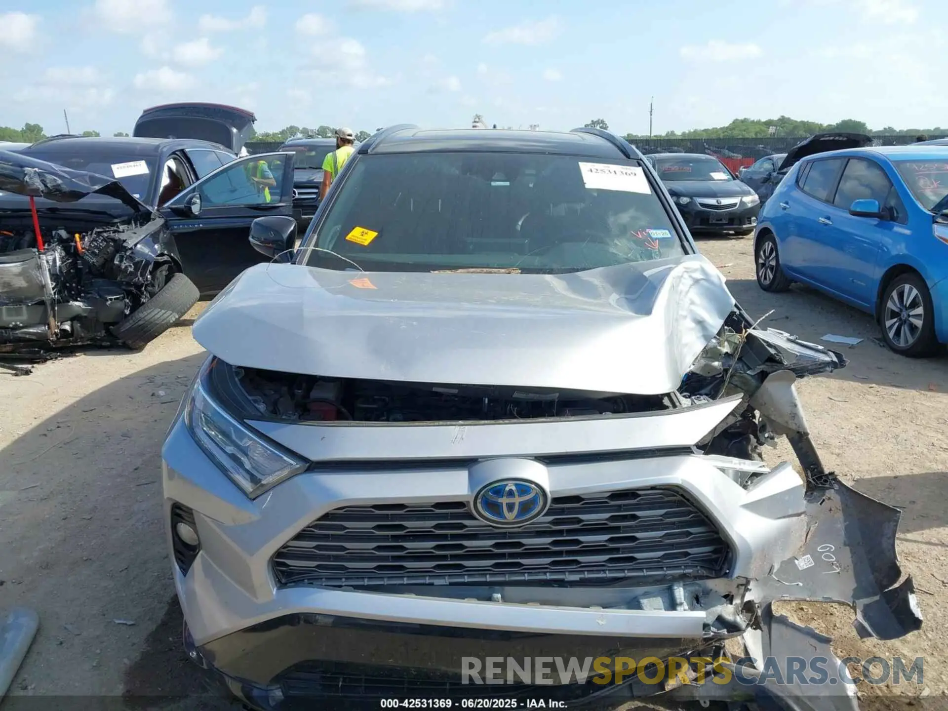 12 fotografías del automóvil dañado 4T3E6RFV3MU043387 TOYOTA RAV4 HYBRID 2021