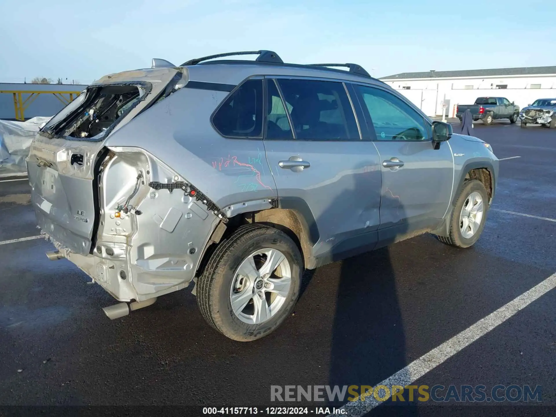 4 fotografías del automóvil dañado 4T3LWRFV7MU020055 TOYOTA RAV4 HYBRID 2021