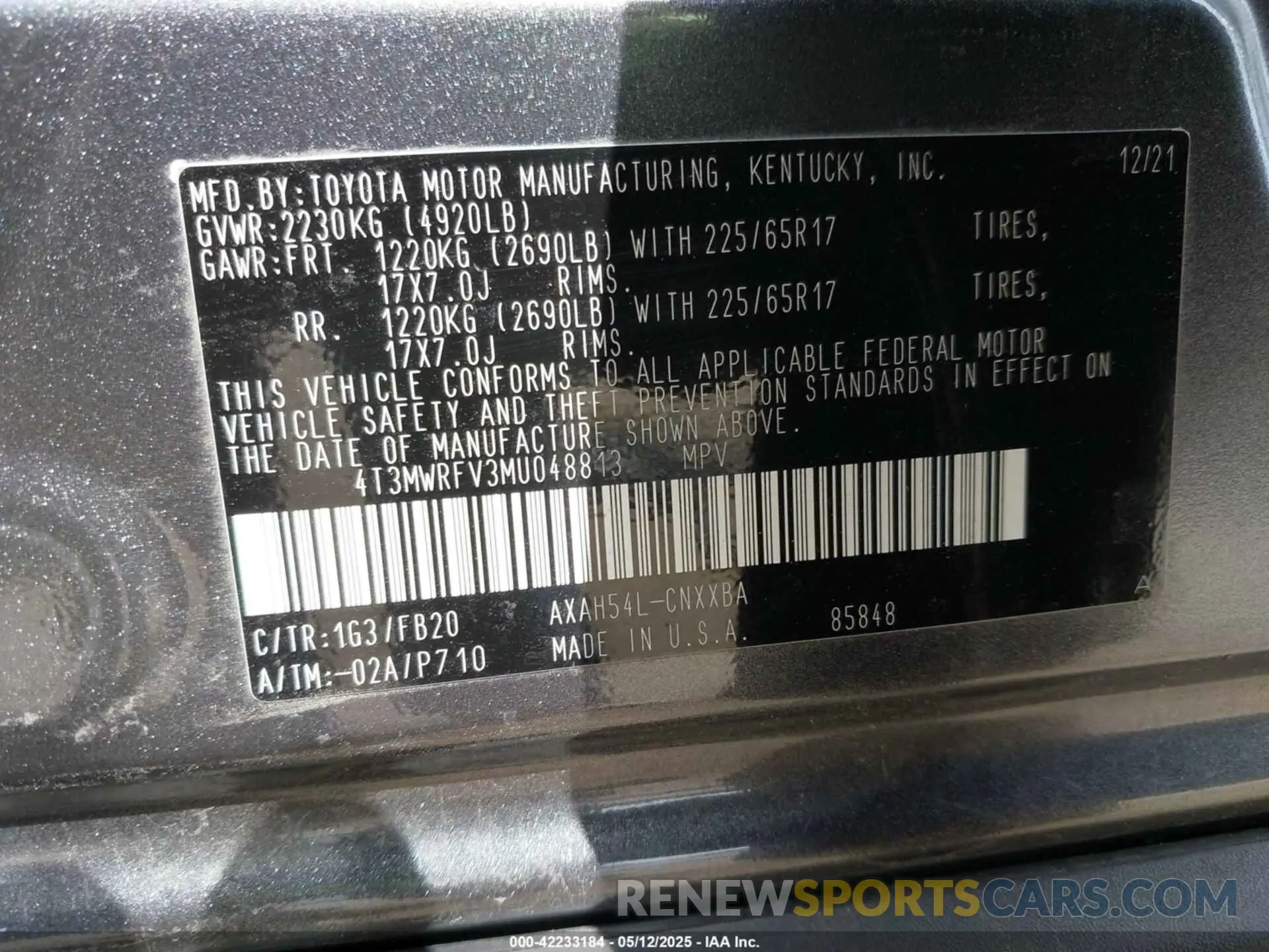 9 fotografías del automóvil dañado 4T3MWRFV3MU048813 TOYOTA RAV4 HYBRID 2021