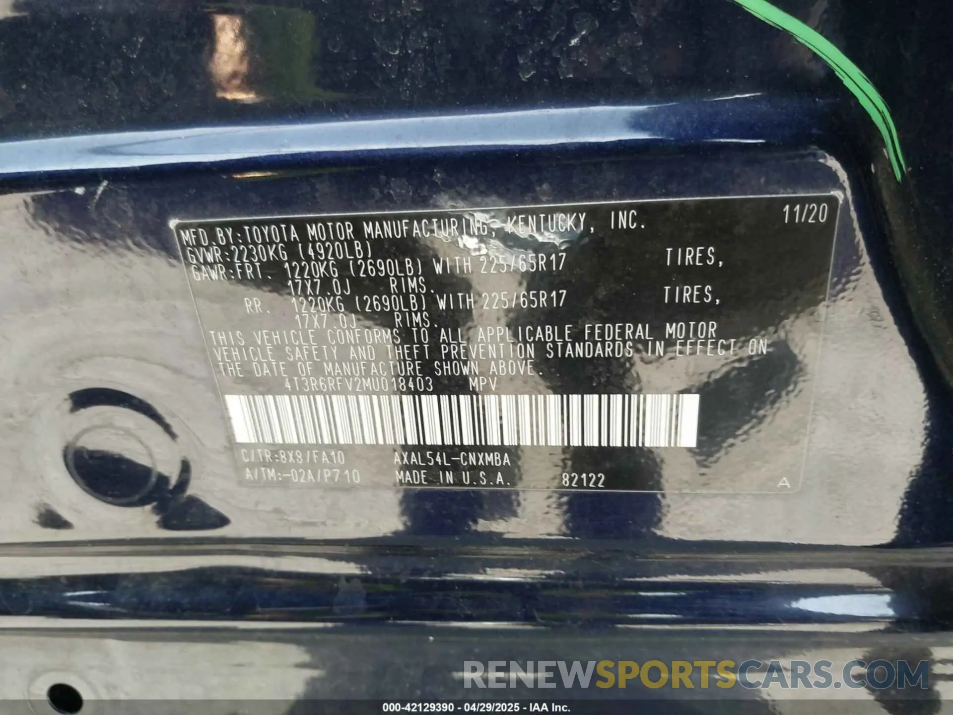 9 fotografías del automóvil dañado 4T3R6RFV2MU018403 TOYOTA RAV4 HYBRID 2021