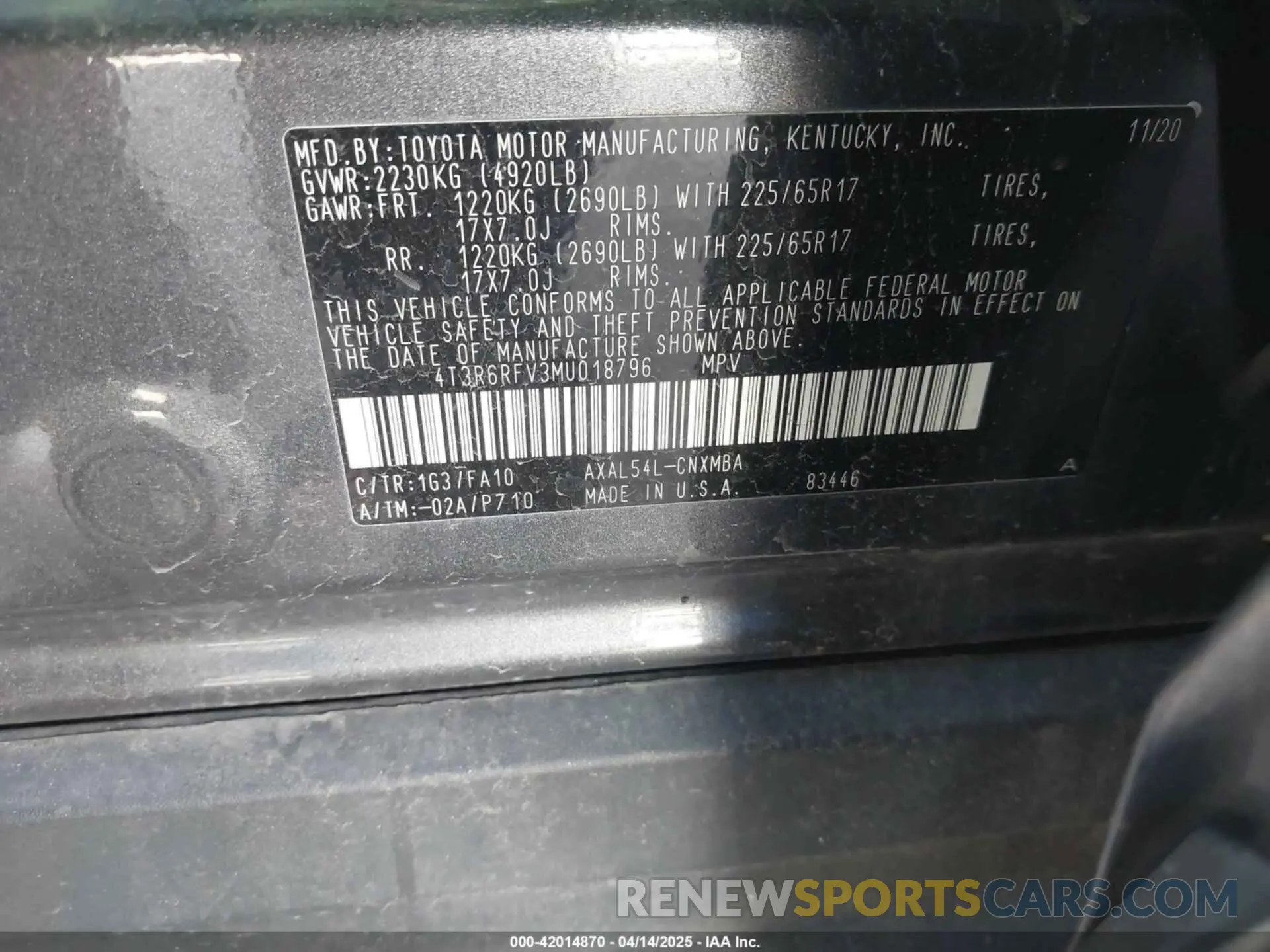 9 fotografías del automóvil dañado 4T3R6RFV3MU018796 TOYOTA RAV4 HYBRID 2021