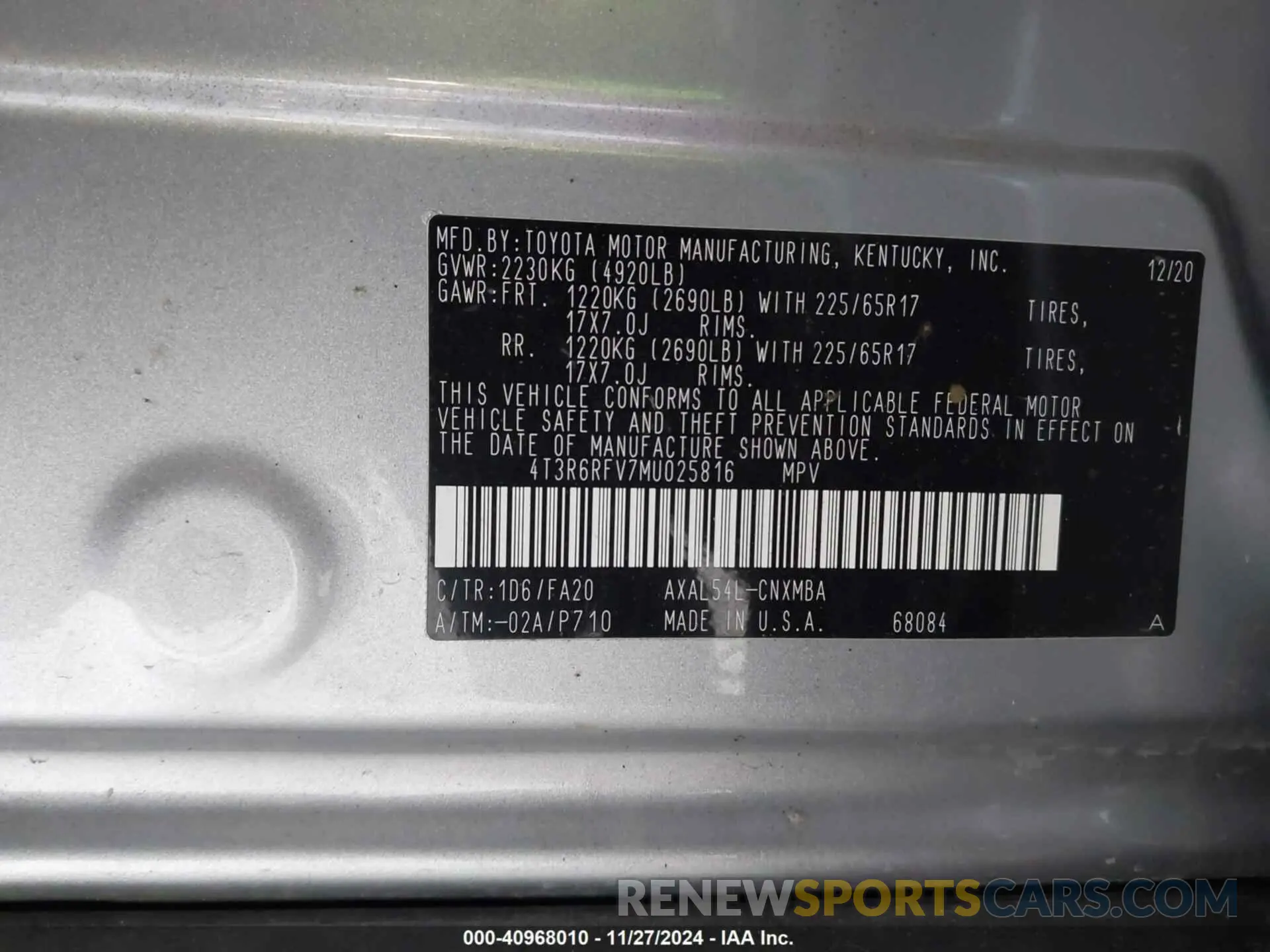 9 fotografías del automóvil dañado 4T3R6RFV7MU025816 TOYOTA RAV4 HYBRID 2021