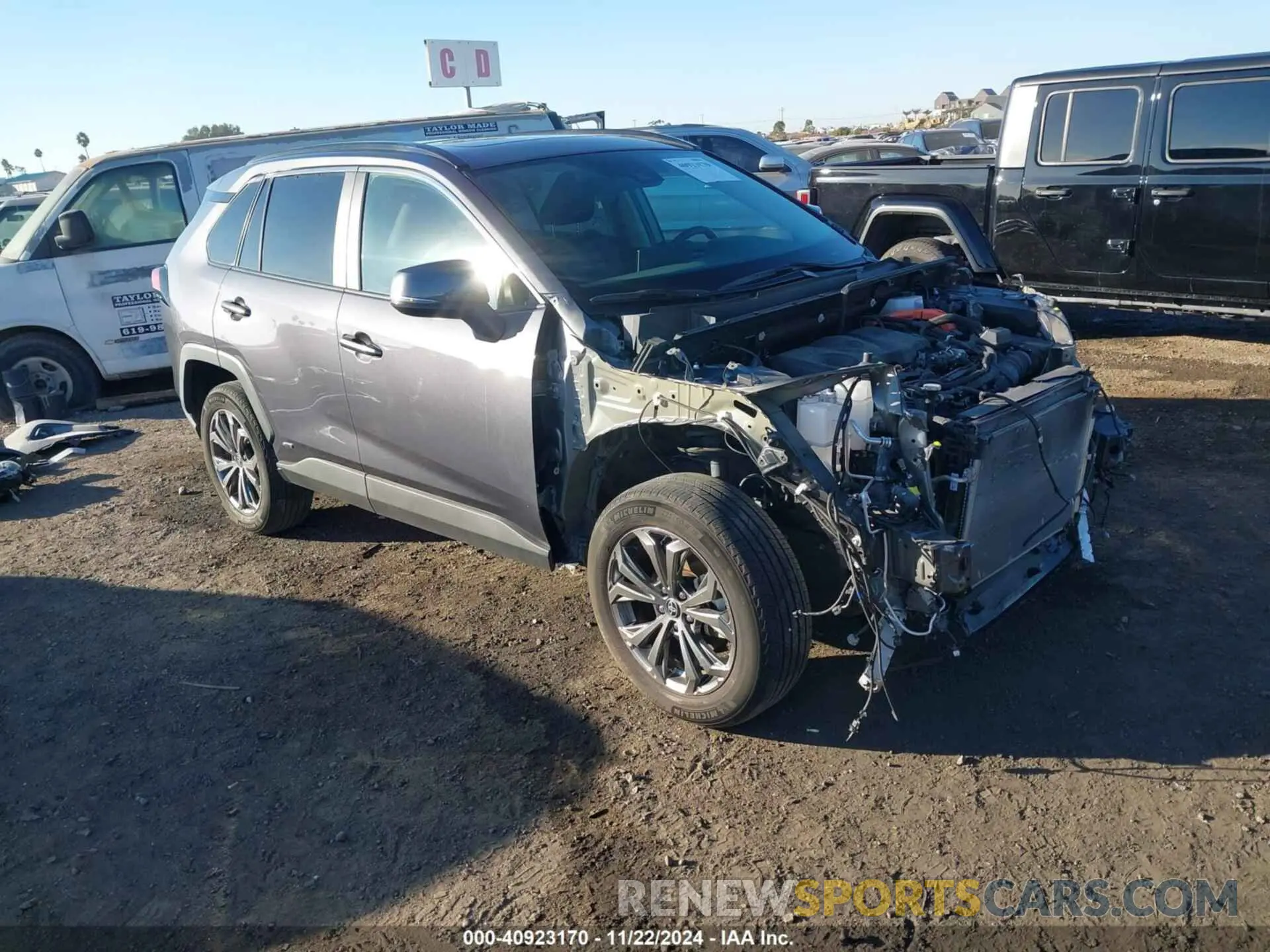1 fotografías del automóvil dañado 2T3B6RFV9NW036318 TOYOTA RAV4 HYBRID 2022