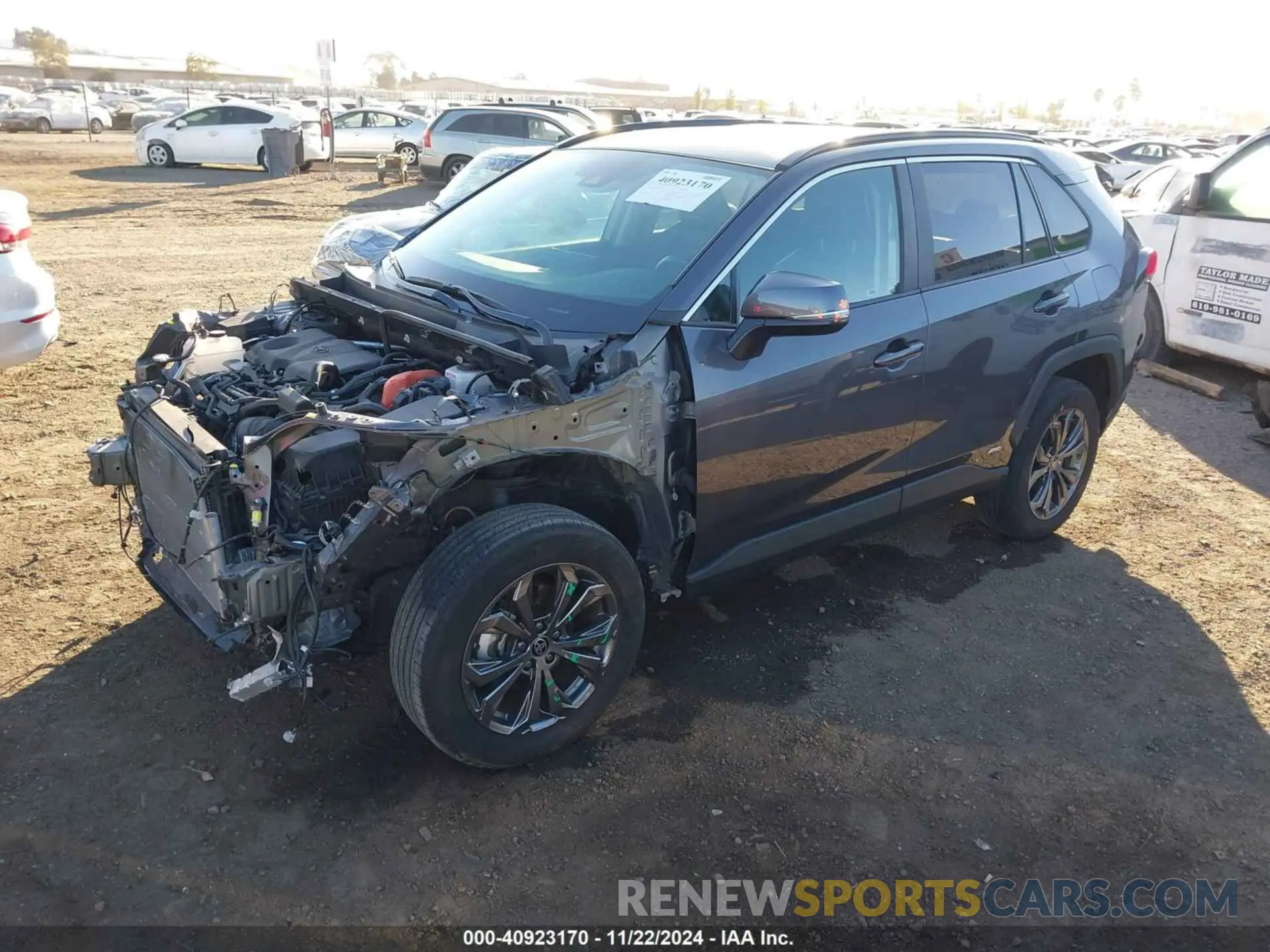 2 fotografías del automóvil dañado 2T3B6RFV9NW036318 TOYOTA RAV4 HYBRID 2022