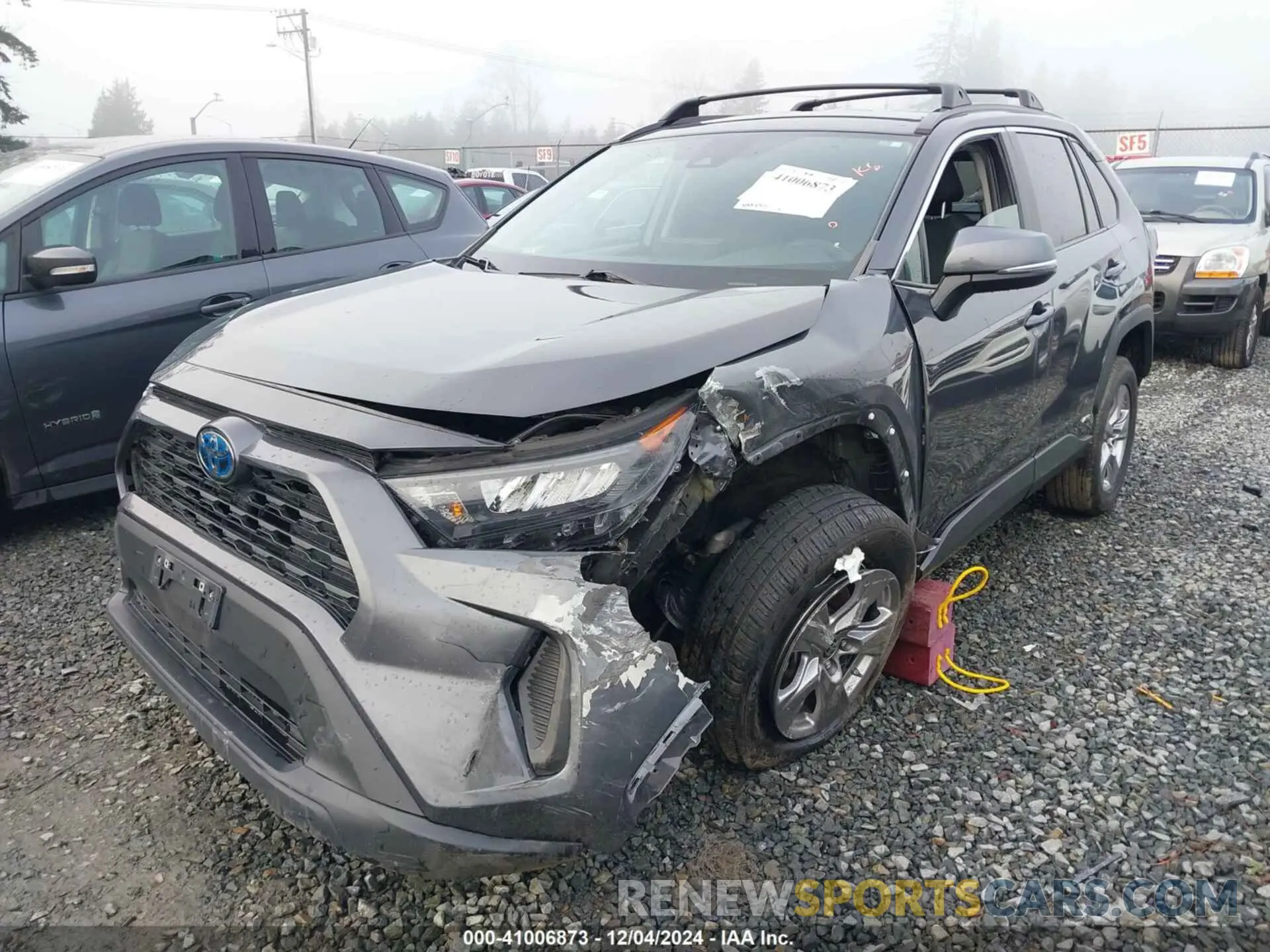 6 fotografías del automóvil dañado 2T3MWRFV3NW130123 TOYOTA RAV4 HYBRID 2022