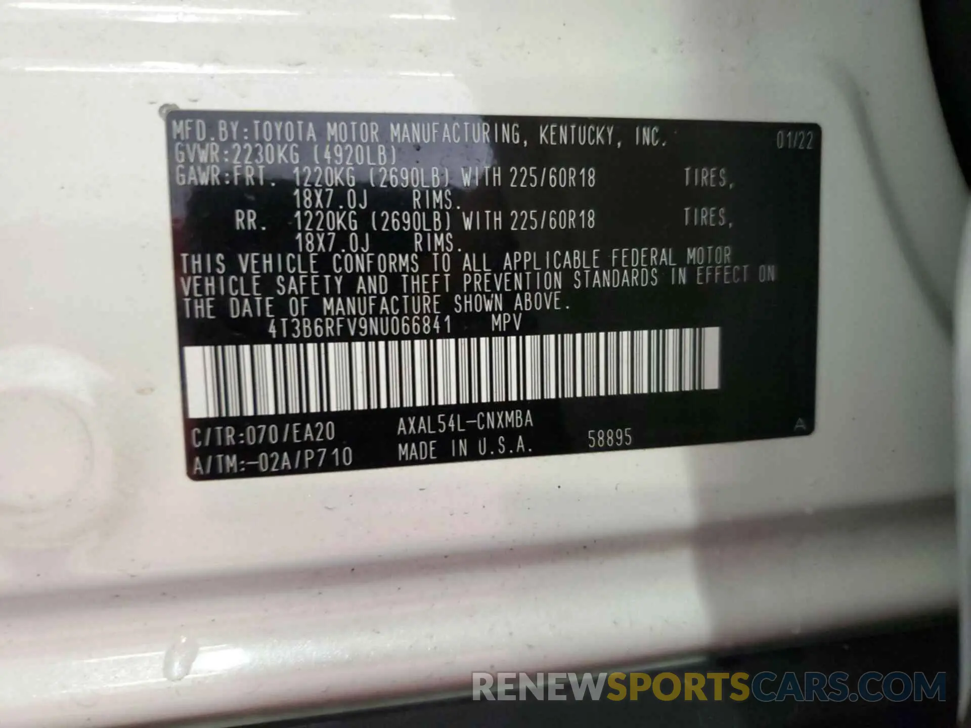 28 fotografías del automóvil dañado 4T3B6RFV9NU066841 TOYOTA RAV4 HYBRID 2022