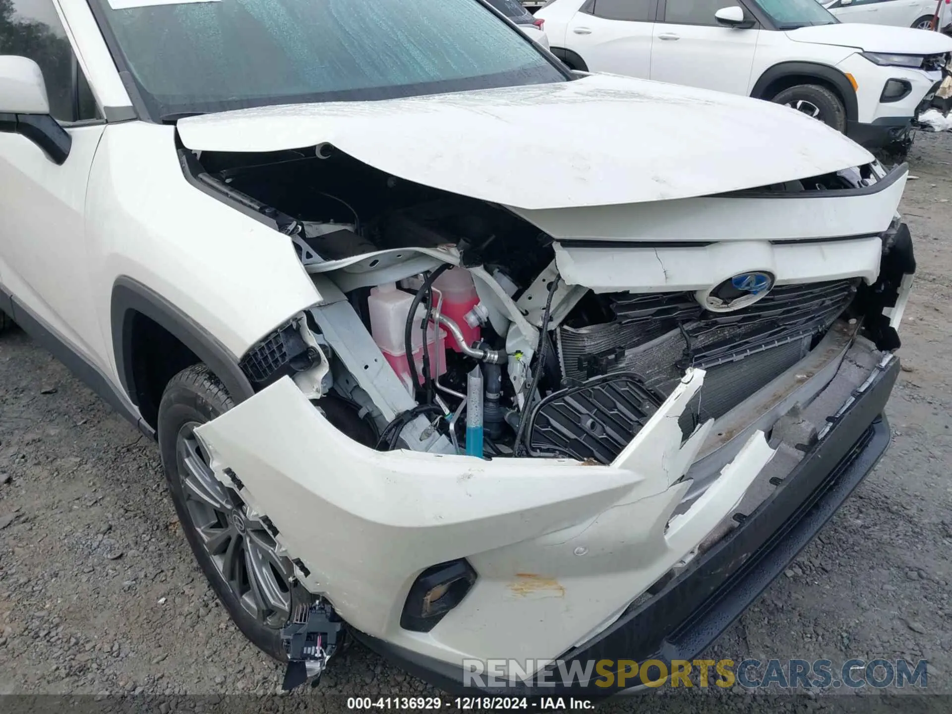 6 fotografías del automóvil dañado 4T3D6RFV7NU076017 TOYOTA RAV4 HYBRID 2022