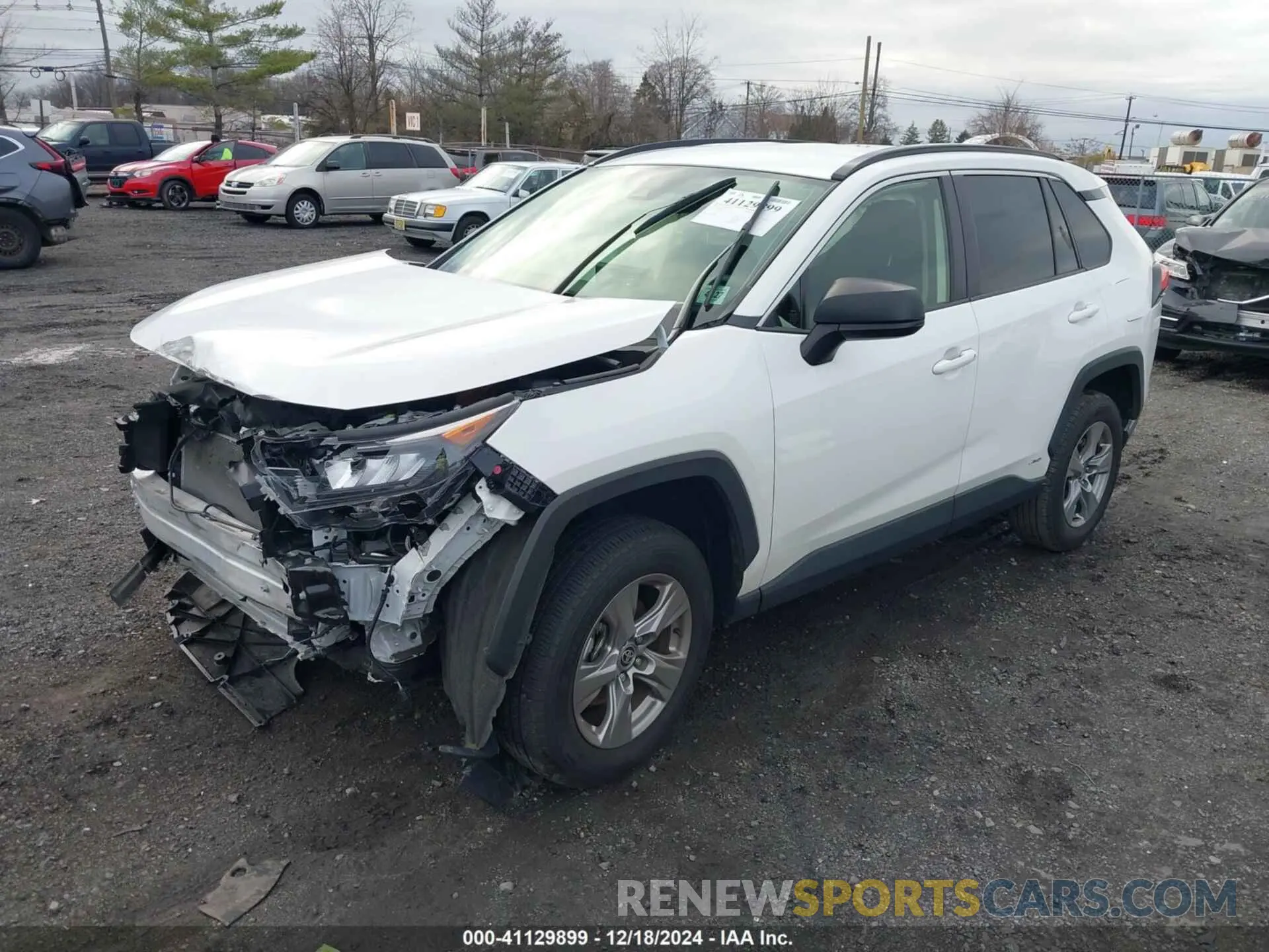 2 fotografías del automóvil dañado JTMLWRFV7ND143465 TOYOTA RAV4 HYBRID 2022