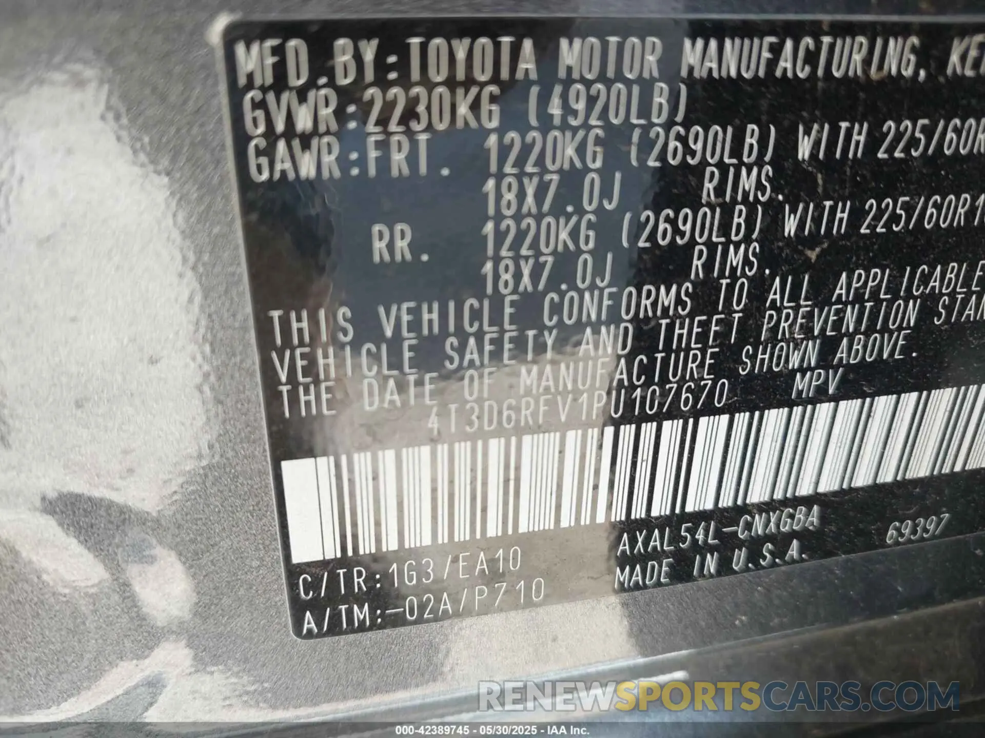 9 fotografías del automóvil dañado 4T3D6RFV1PU107670 TOYOTA RAV4 HYBRID 2023