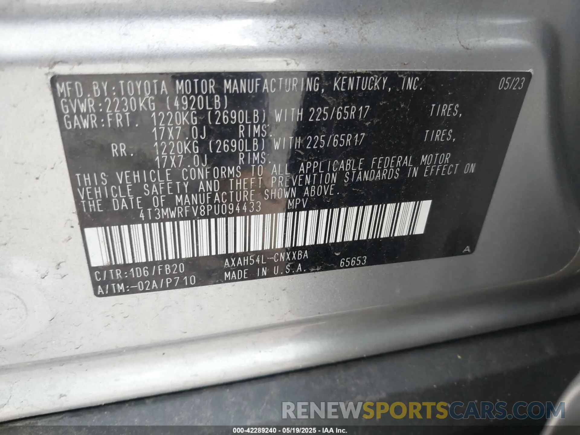 9 fotografías del automóvil dañado 4T3MWRFV8PU094433 TOYOTA RAV4 HYBRID 2023