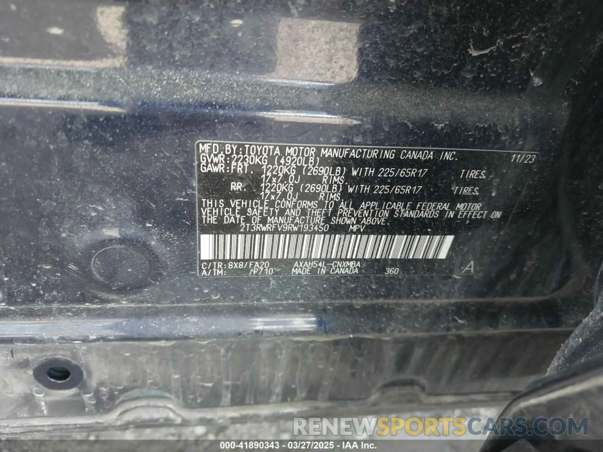 9 fotografías del automóvil dañado 2T3RWRFV9RW193450 TOYOTA RAV4 HYBRID 2024