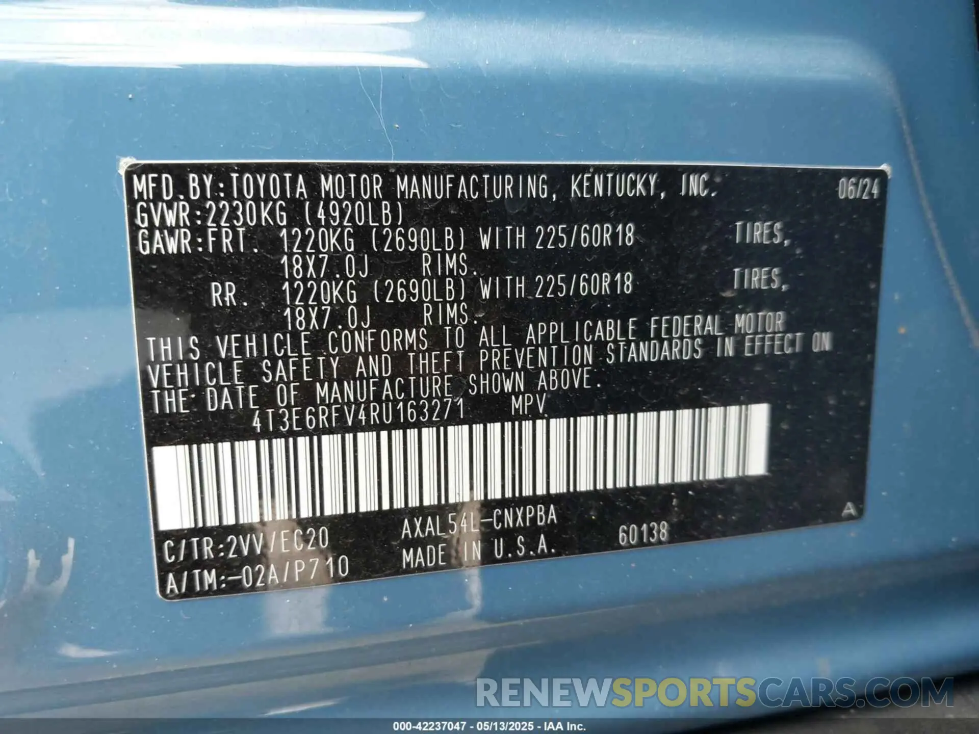 9 fotografías del automóvil dañado 4T3E6RFV4RU163271 TOYOTA RAV4 HYBRID 2024