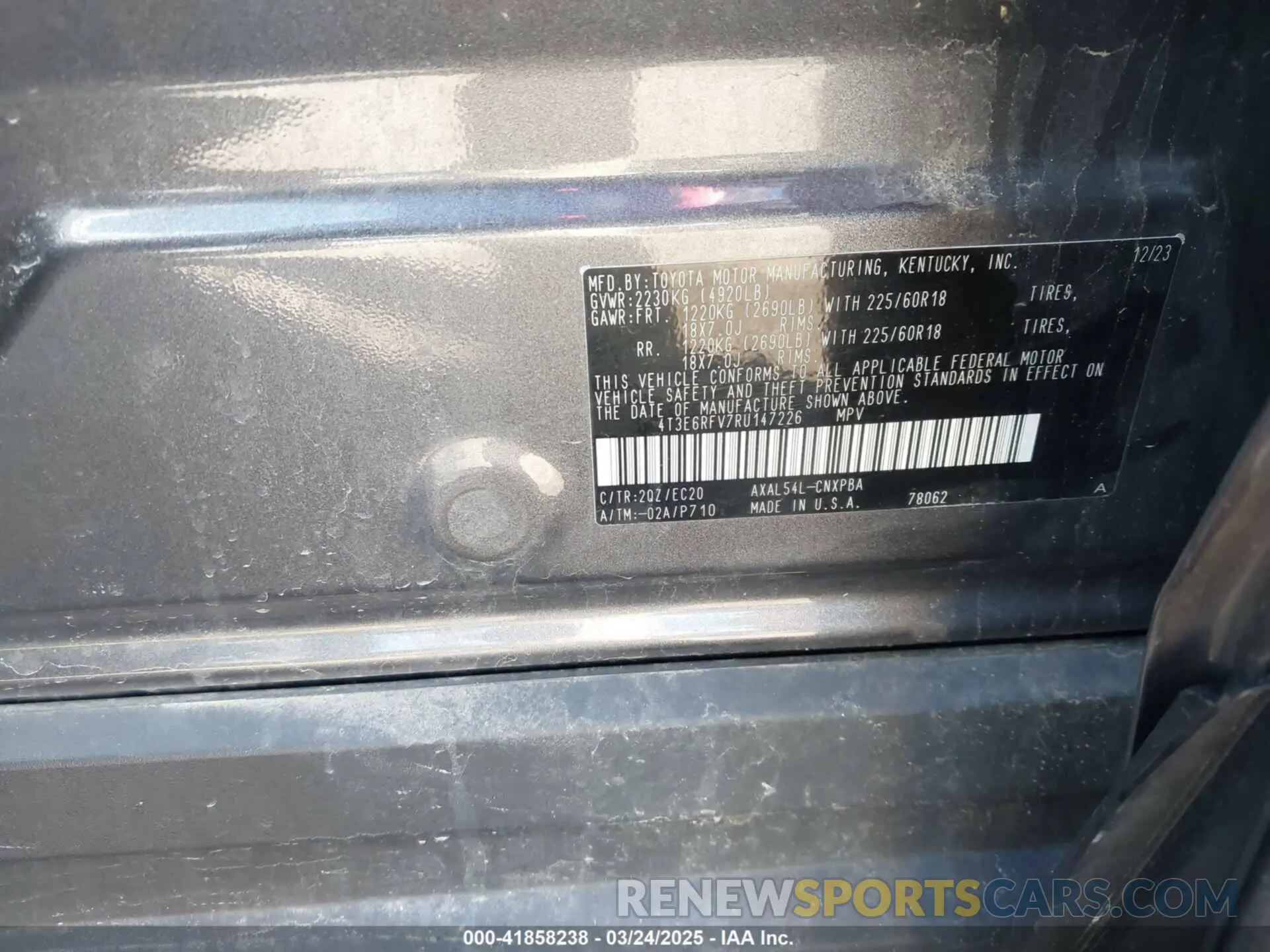 9 fotografías del automóvil dañado 4T3E6RFV7RU147226 TOYOTA RAV4 HYBRID 2024