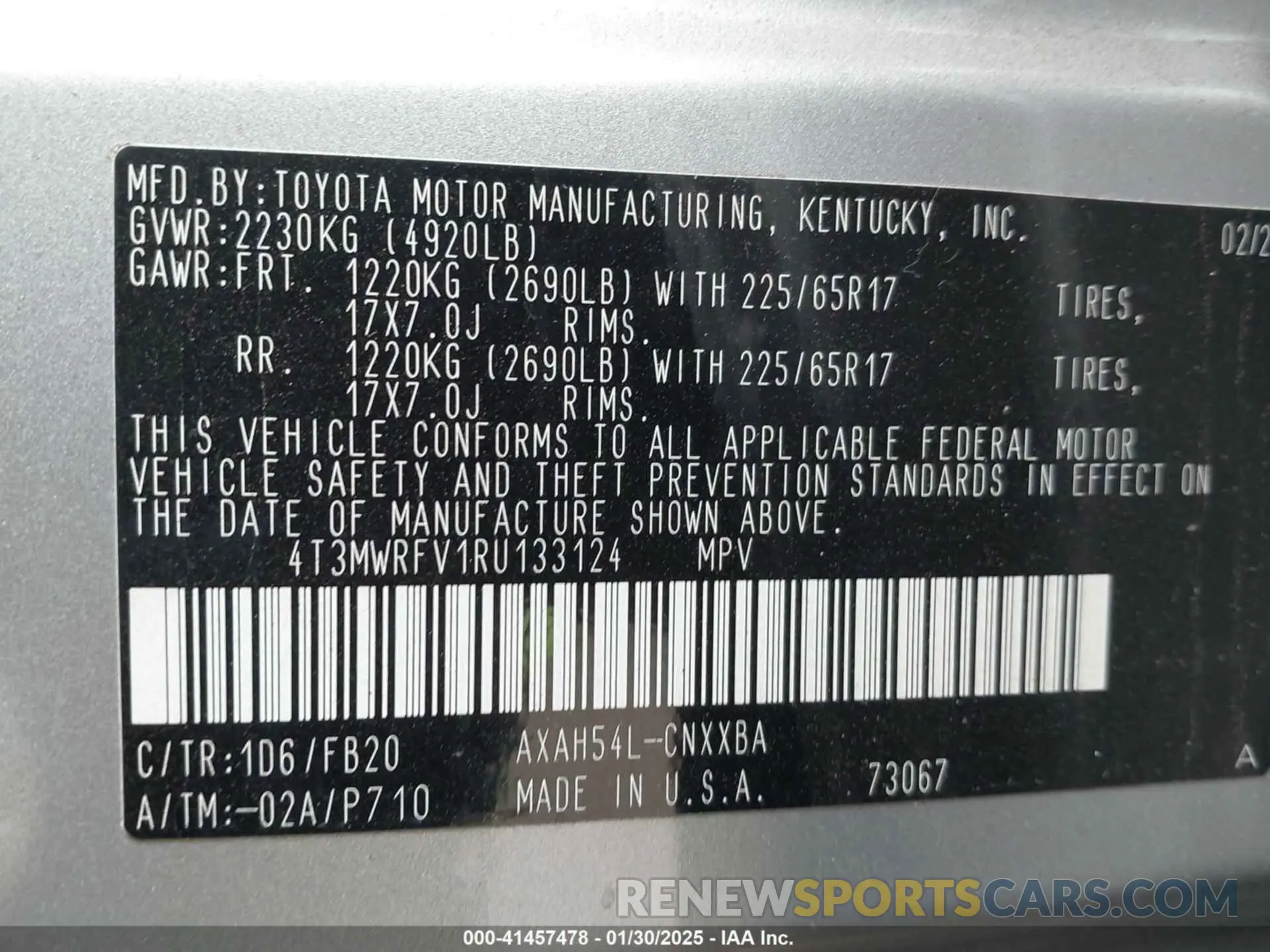 9 fotografías del automóvil dañado 4T3MWRFV1RU133124 TOYOTA RAV4 HYBRID 2024