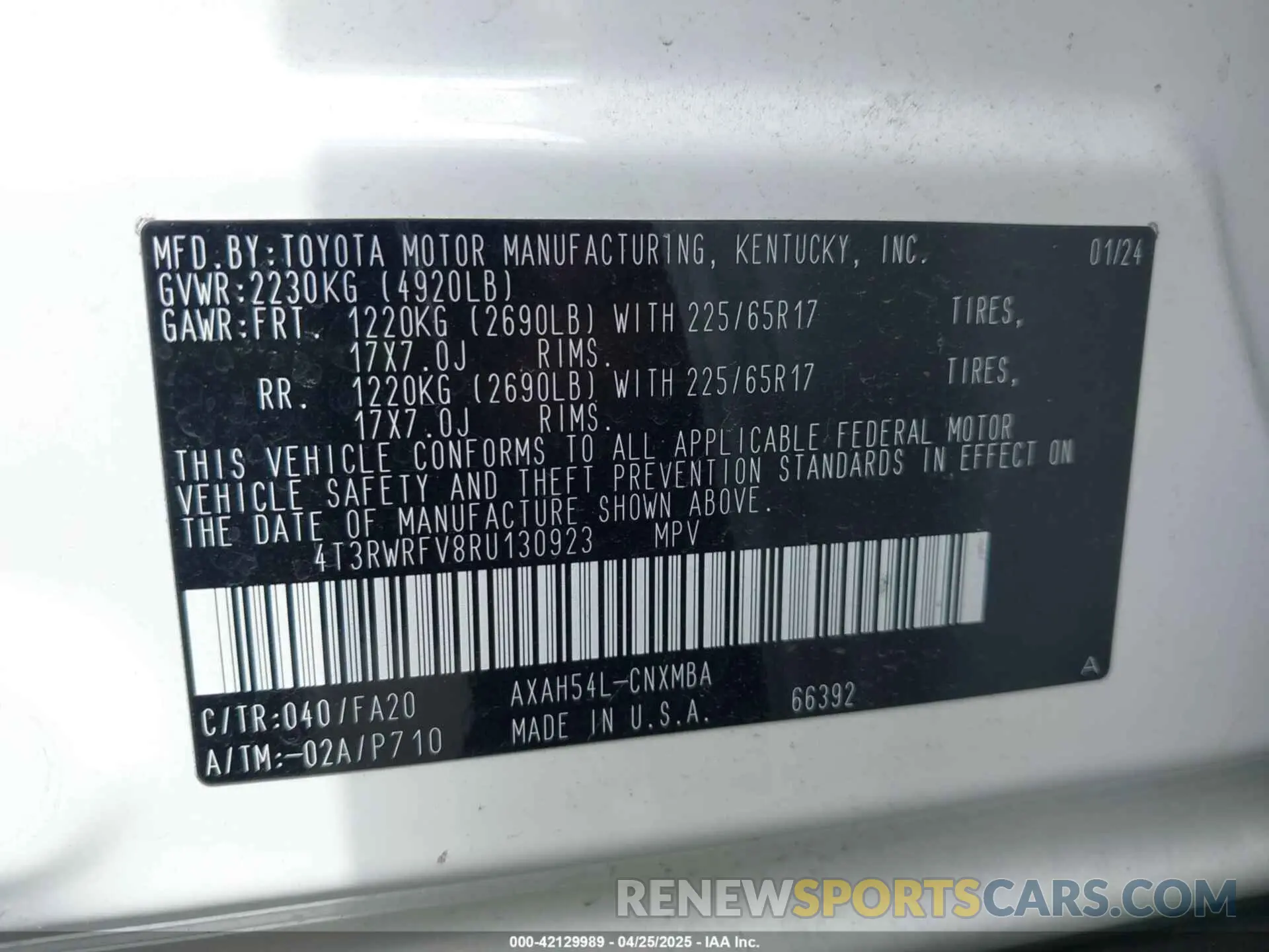 9 fotografías del automóvil dañado 4T3RWRFV8RU130923 TOYOTA RAV4 HYBRID 2024
