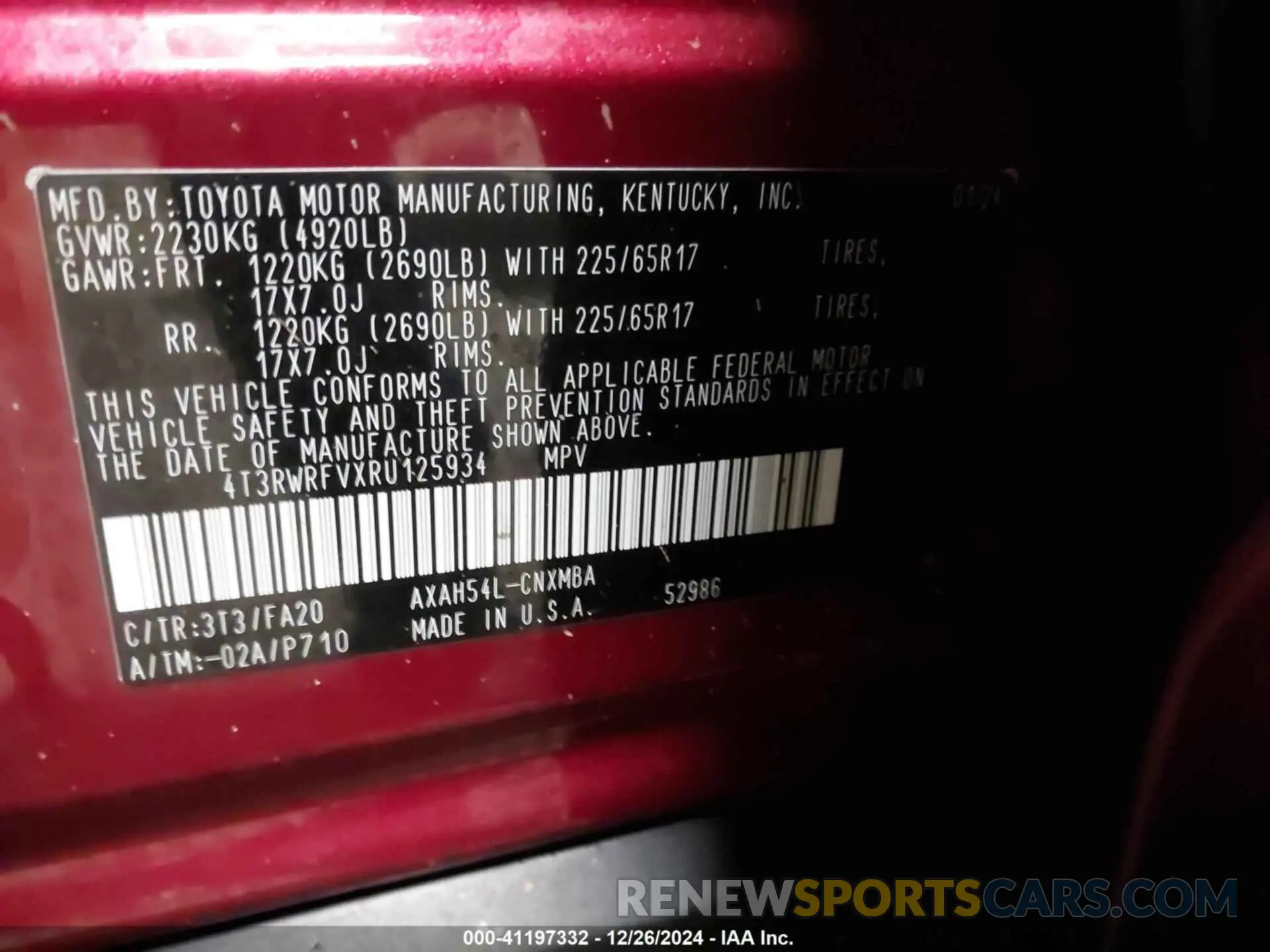 9 fotografías del automóvil dañado 4T3RWRFVXRU125934 TOYOTA RAV4 HYBRID 2024