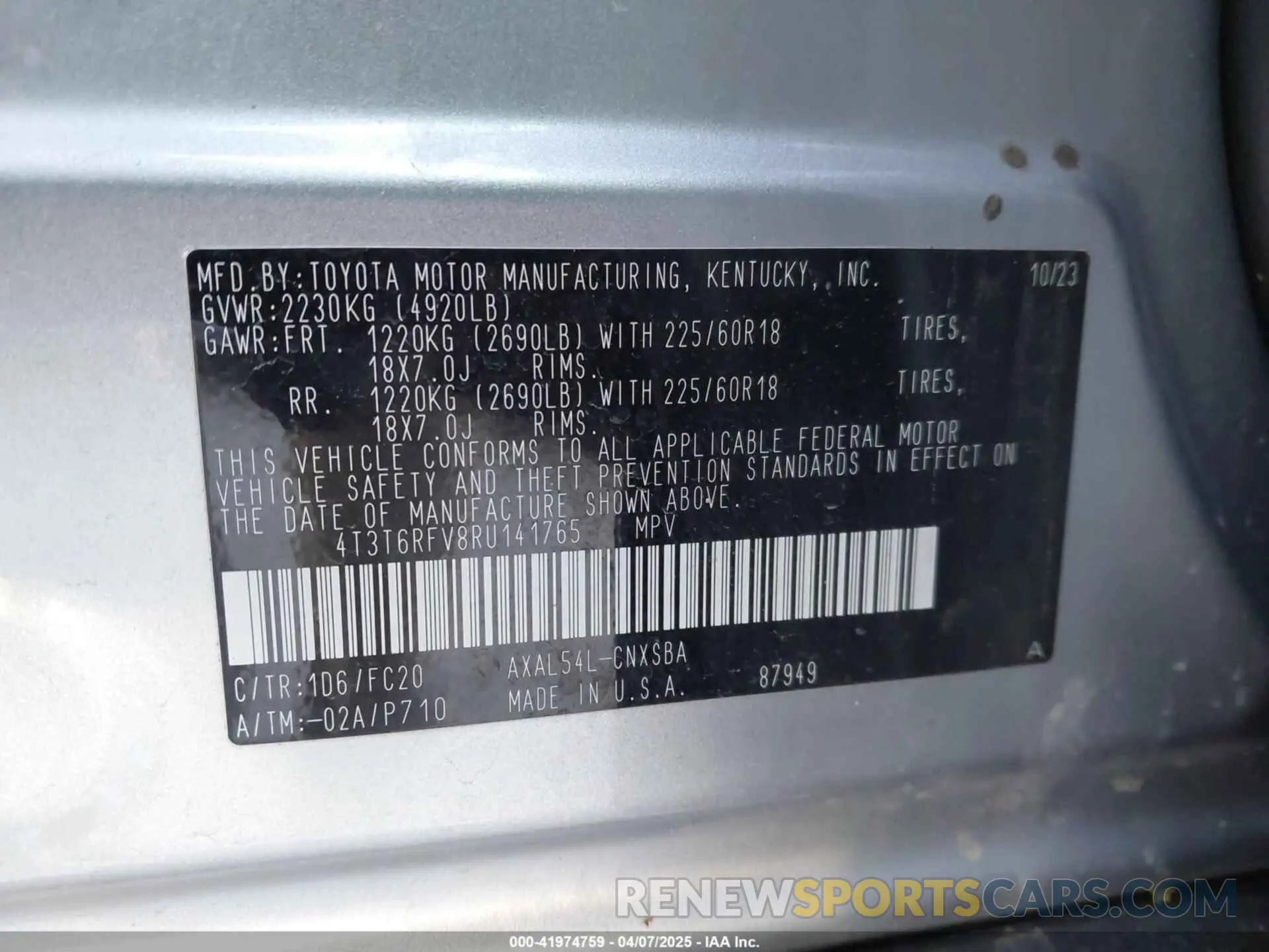 9 fotografías del automóvil dañado 4T3T6RFV8RU141765 TOYOTA RAV4 HYBRID 2024