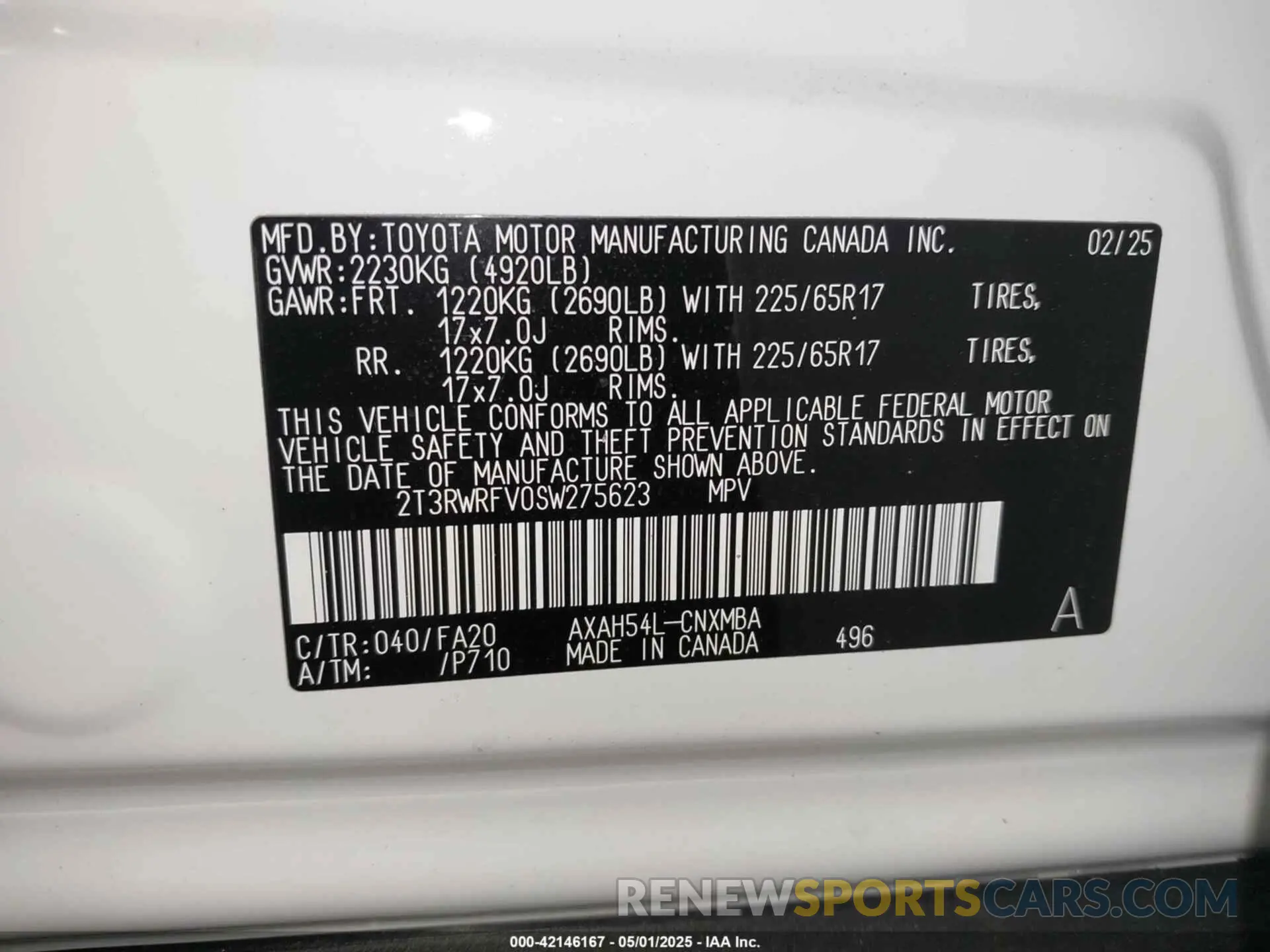 9 fotografías del automóvil dañado 2T3RWRFV0SW275623 TOYOTA RAV4 HYBRID 2025
