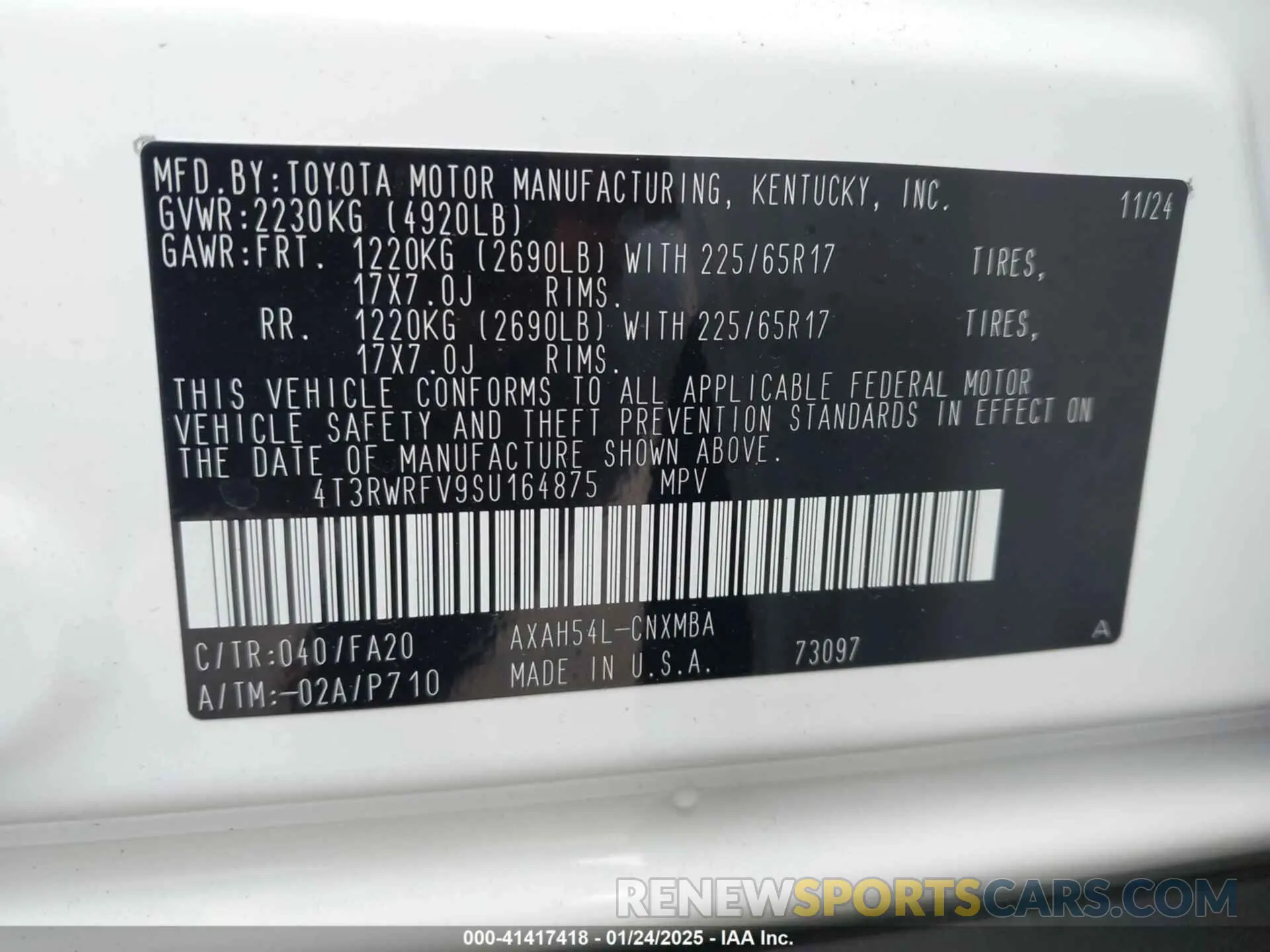 9 fotografías del automóvil dañado 4T3RWRFV9SU164875 TOYOTA RAV4 HYBRID 2025