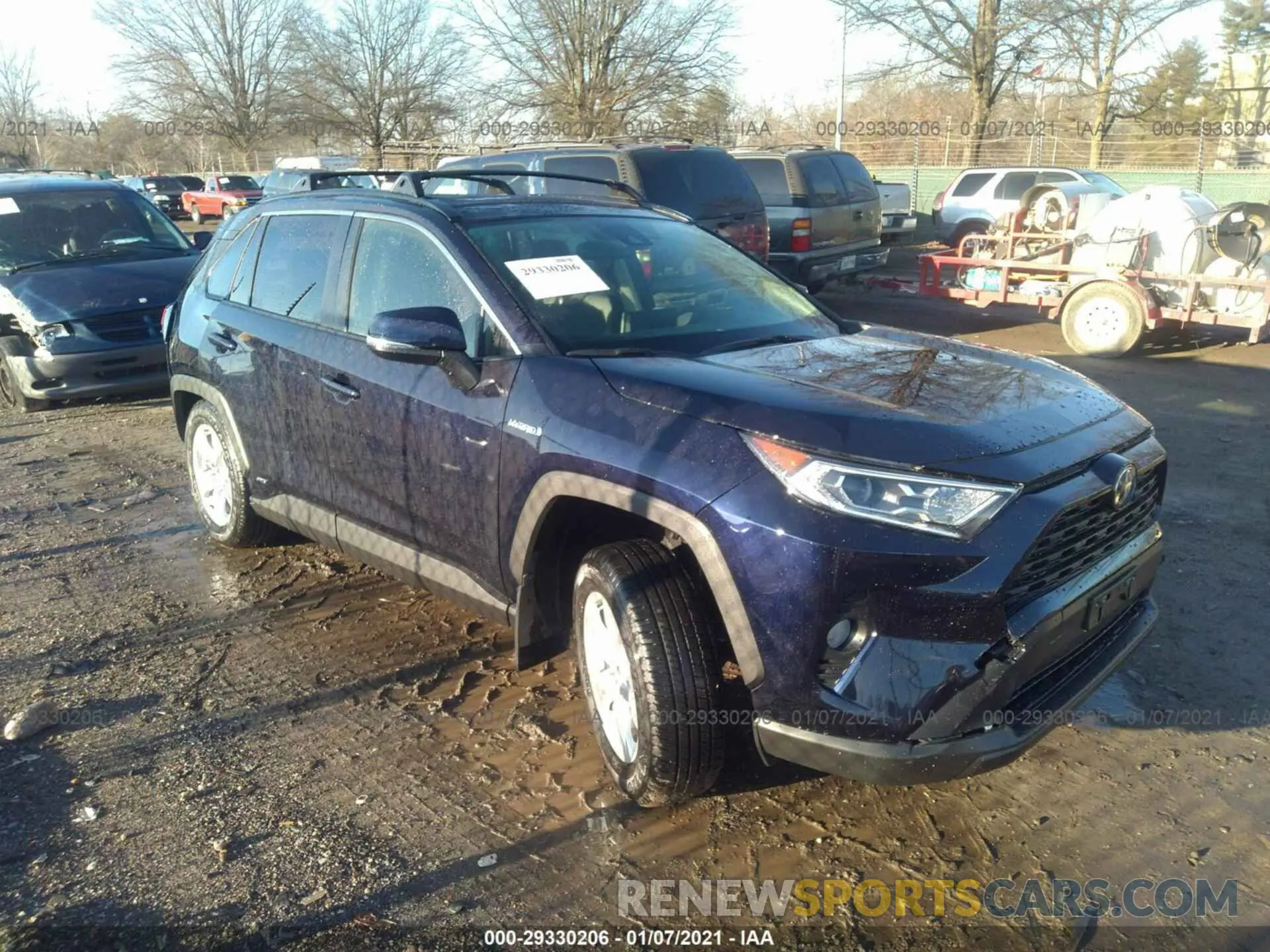 1 fotografías del automóvil dañado JTMR6RFV0MD506438 TOYOTA RAV4 HYBRID XLE AWD 2021